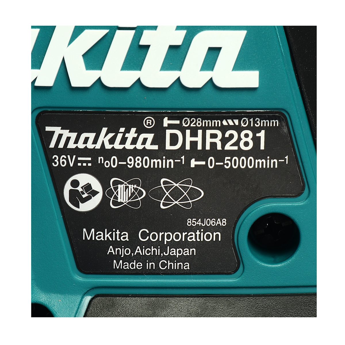 MAKITA สว่านโรตารี่ไร้สาย 36 โวลต์ ขนาด 28 มม. (1-1/8 นิ้ว) รุ่น DHR281Z ขนาดหัวจับดอกสว่าน 1/2 นิ้ว ใช้กับดอกสว่าน SDS PLUS ไม่รวมแบตเตอรี่