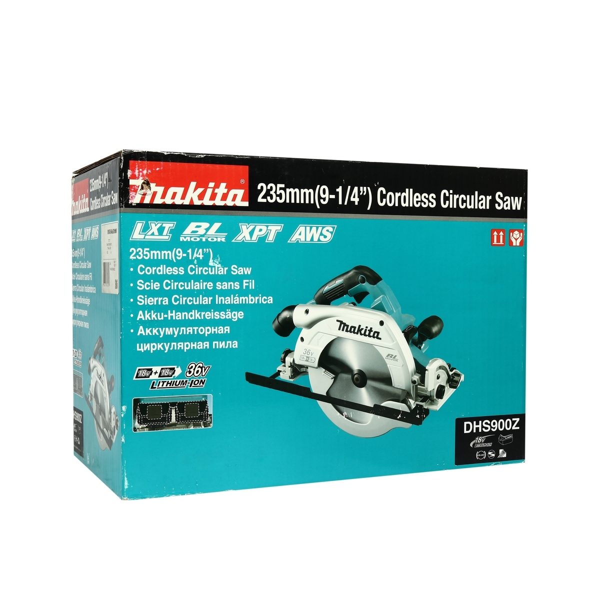 MAKITA เลื่อยวงเดือนไร้สาย 36 โวลต์ ขนาด 9 นิ้ว รุ่น DHS900Z ความเร็วรอบตัวเปล่า 4,500 รอบ/นาที ไม่รวมแบตเตอรี่-แท่นชาร์จ (มากีต้า)