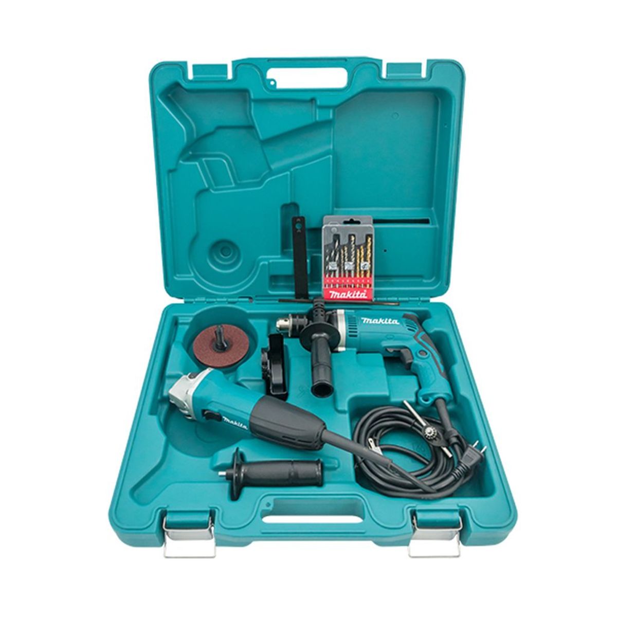 MAKITA ชุดเครื่องมือ HP1630+GA4030 รุ่น DK-1151 กำลังไฟ 720 วัตต์ ความเร็วรอบตัวเปล่า 11,000 รอบ/นาที สวิตช์สไลด์ พร้อมกล่องพลาสติก (มากีต้า