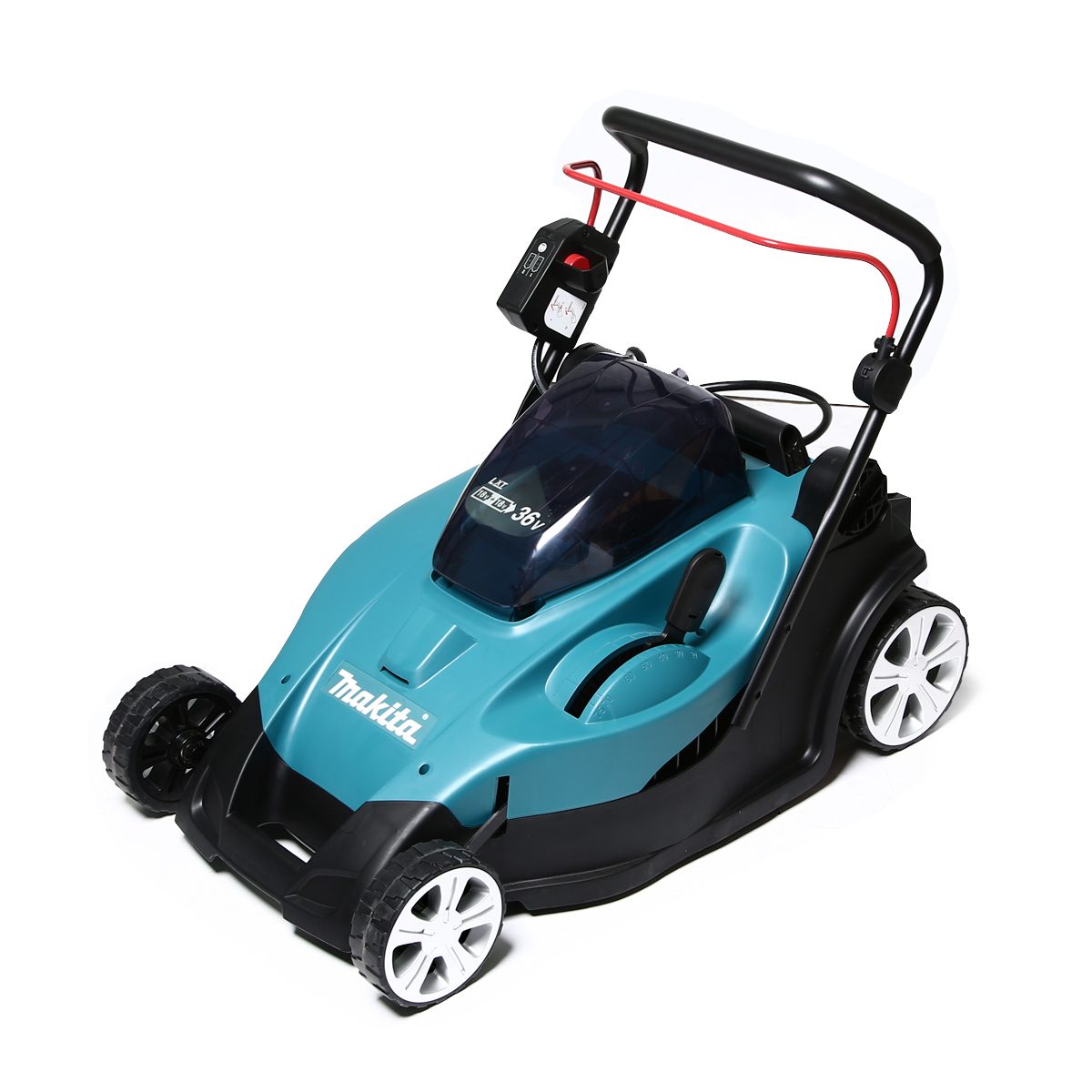 MAKITA รถเข็นตัดหญ้าไร้สาย 36 โวลต์ รุ่น DLM431Z ความกว้างในการตัด 430 มม. ที่เก็บหญ้า 50 ลิตร ความเร็วรอบตัวเปล่า 3,600 รอบ/นาที ไม่รวมแบตเ