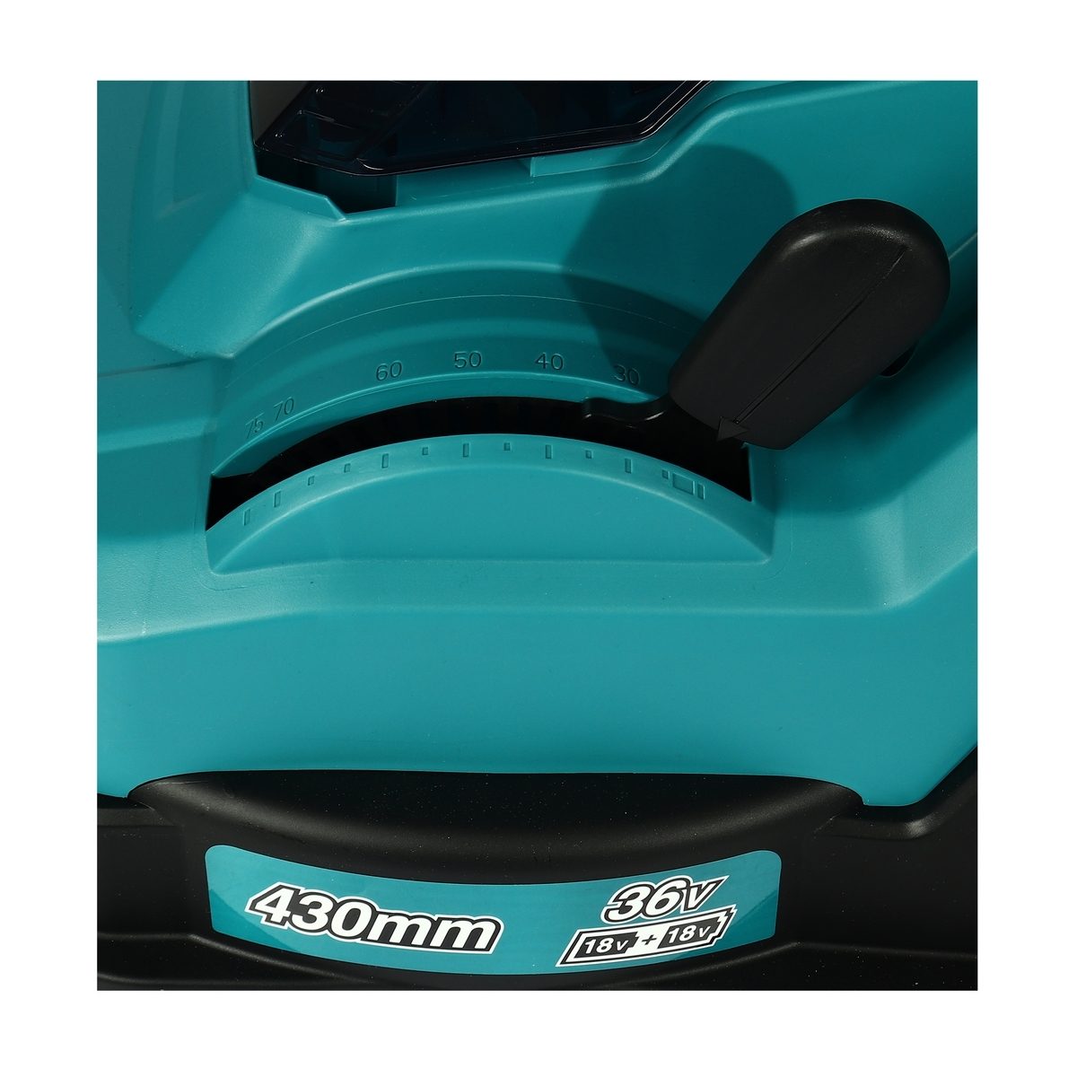 รถเข็นตัดหญ้าไร้สาย มากีต้า (MAKITA) รุ่น DLM432Z ความกว้างใบตัด 430 มม. แบตเตอรี่ 36 โวลต์ ความเร็วรอบตัวเปล่า 3600 รอบ/นาที ถังเก็บหญ้า 50