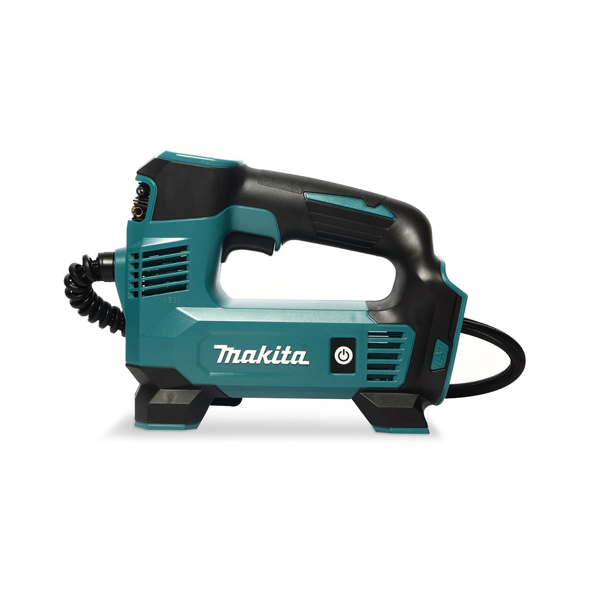 MAKITA เครื่องปั๊มลมไร้สาย 18 โวลต์ แรงดันอากาศสูงสุด 830 KPA (121 PSI) รุ่น DMP180Z สำหรับสูบลมยางรถยนต์และจักรยาน ลูกบอล ฯลฯ ไม่รวมแบตเตอร