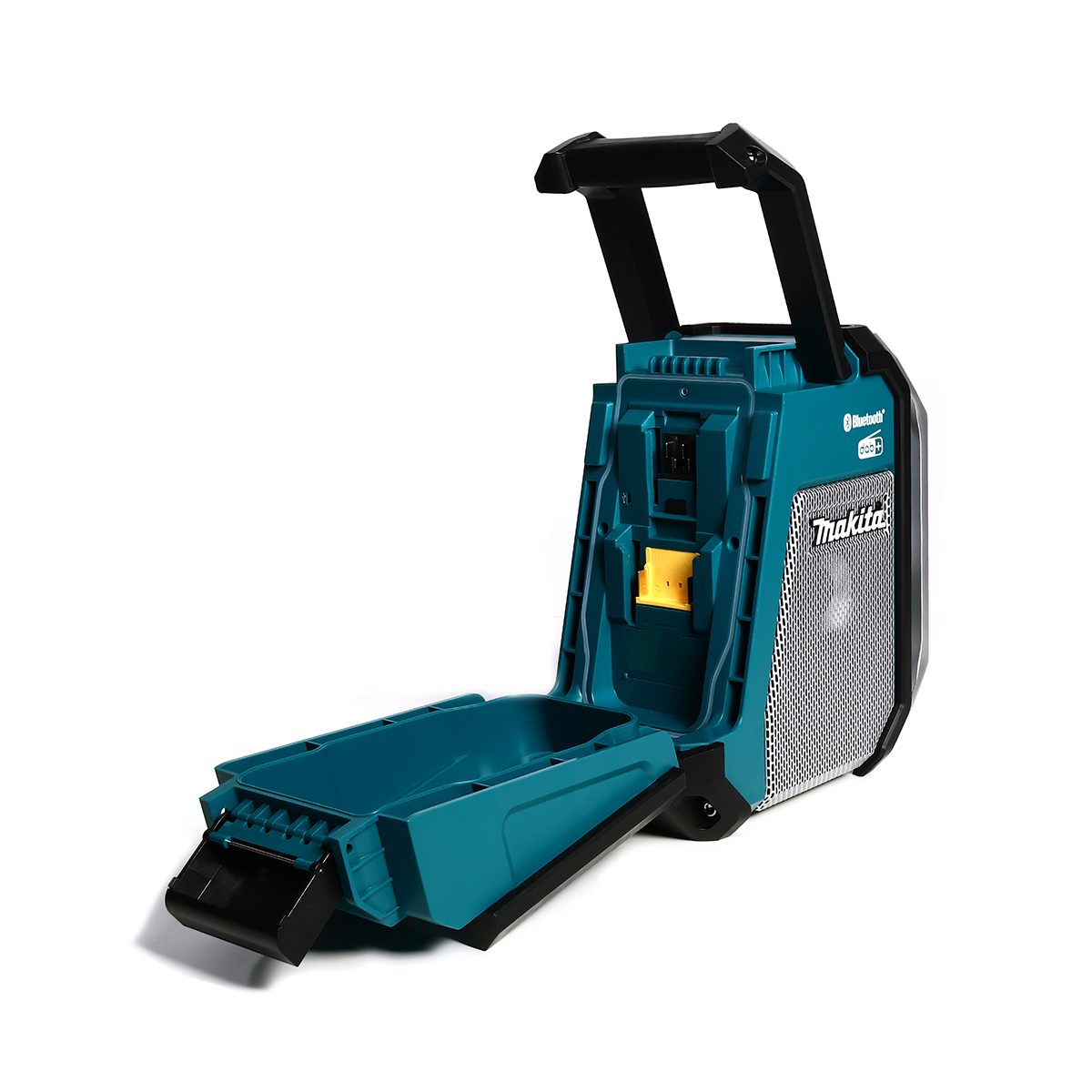 MAKITA วิทยุสนามไร้สาย รุ่น DMR115 รองรับแบตเตอรี่ 12 โวลต์ / 18 โวลต์ และ AC 220V พร้อม Bluetooth ไม่รวมแบตเตอรี่-แท่นชาร์จ (มากีต้า)