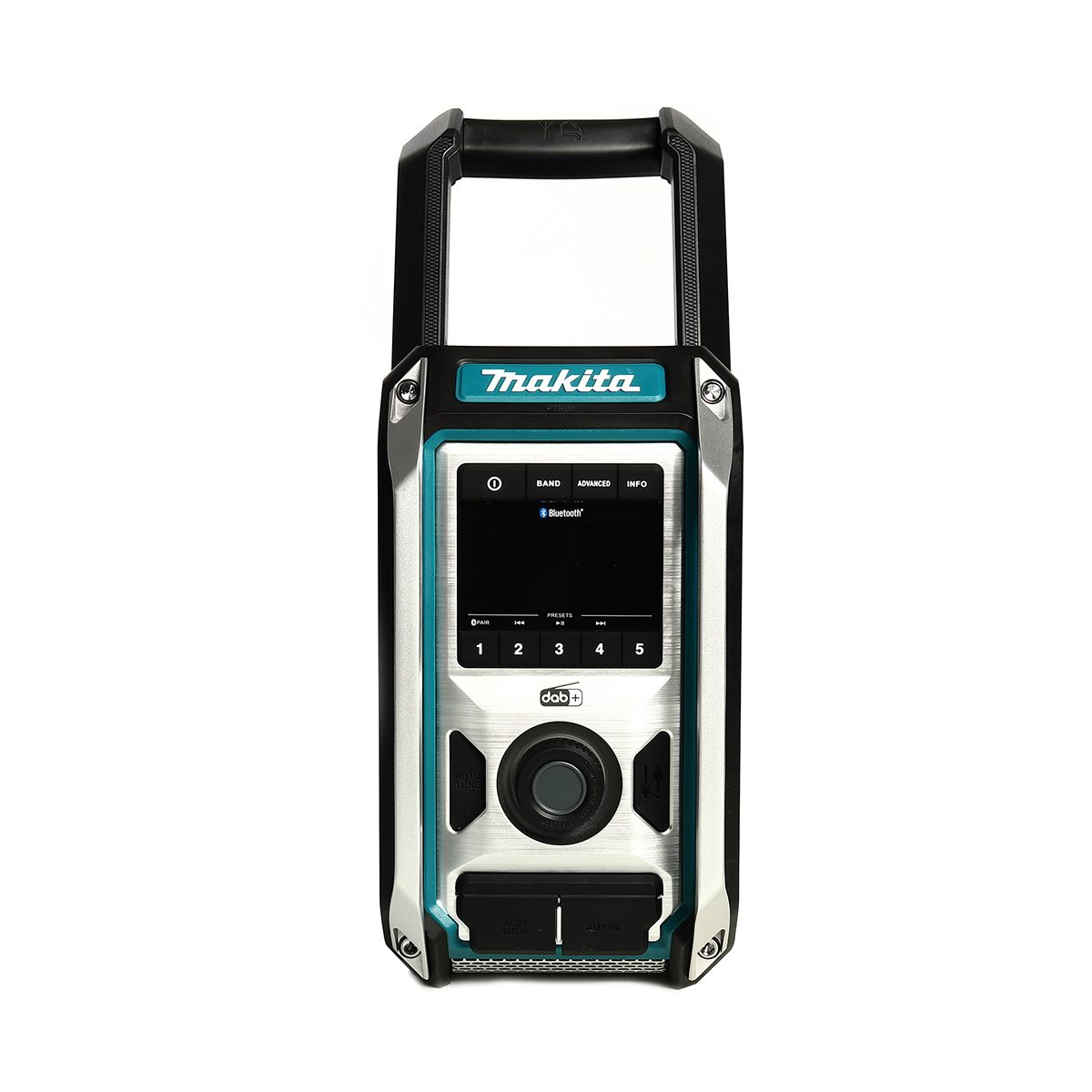 MAKITA วิทยุสนามไร้สาย รุ่น DMR115 รองรับแบตเตอรี่ 12 โวลต์ / 18 โวลต์ และ AC 220V พร้อม Bluetooth ไม่รวมแบตเตอรี่-แท่นชาร์จ (มากีต้า)