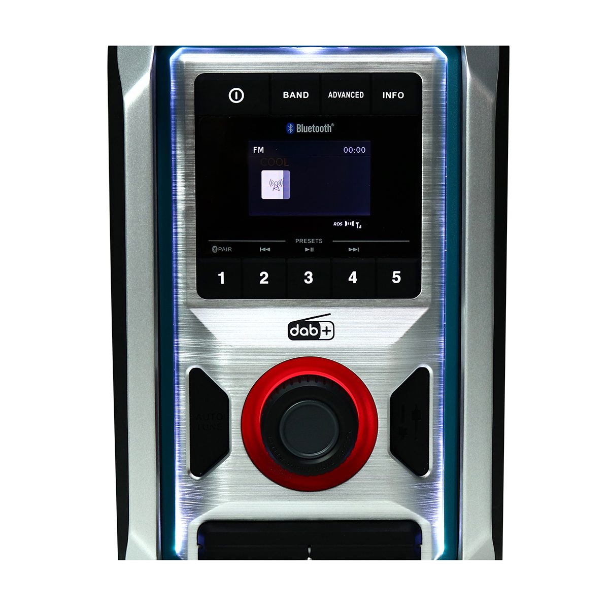 MAKITA วิทยุสนามไร้สาย รุ่น DMR115 รองรับแบตเตอรี่ 12 โวลต์ / 18 โวลต์ และ AC 220V พร้อม Bluetooth ไม่รวมแบตเตอรี่-แท่นชาร์จ (มากีต้า)