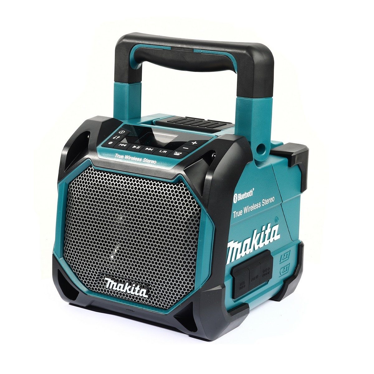MAKITA ลำโพงบลูทูธไร้สาย รุ่น DMR203 รองรับแบตเตอรี่ 12 โวลต์ / 18 โวลต์ เชื่อมต่อผ่าน Bluetooth เวอร์ชั่น 5.0 ไม่รวมแบตเตอรี่-แท่นชาร์จ (มา
