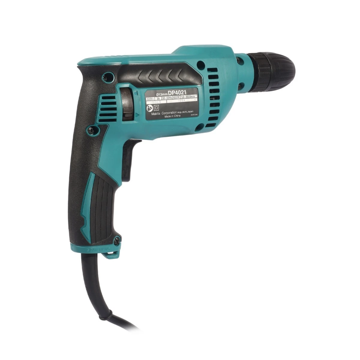 MAKITA สว่านไฟฟ้า ขนาด 1/2 นิ้ว กำลังไฟ 630 วัตต์ รุ่น DP4021 หัว Keyless เจาะเหล็ก 13 มม. เจาะไม้ 30 มม. ความเร็วรอบตัวเปล่าสูงสุด 0 - 3,00
