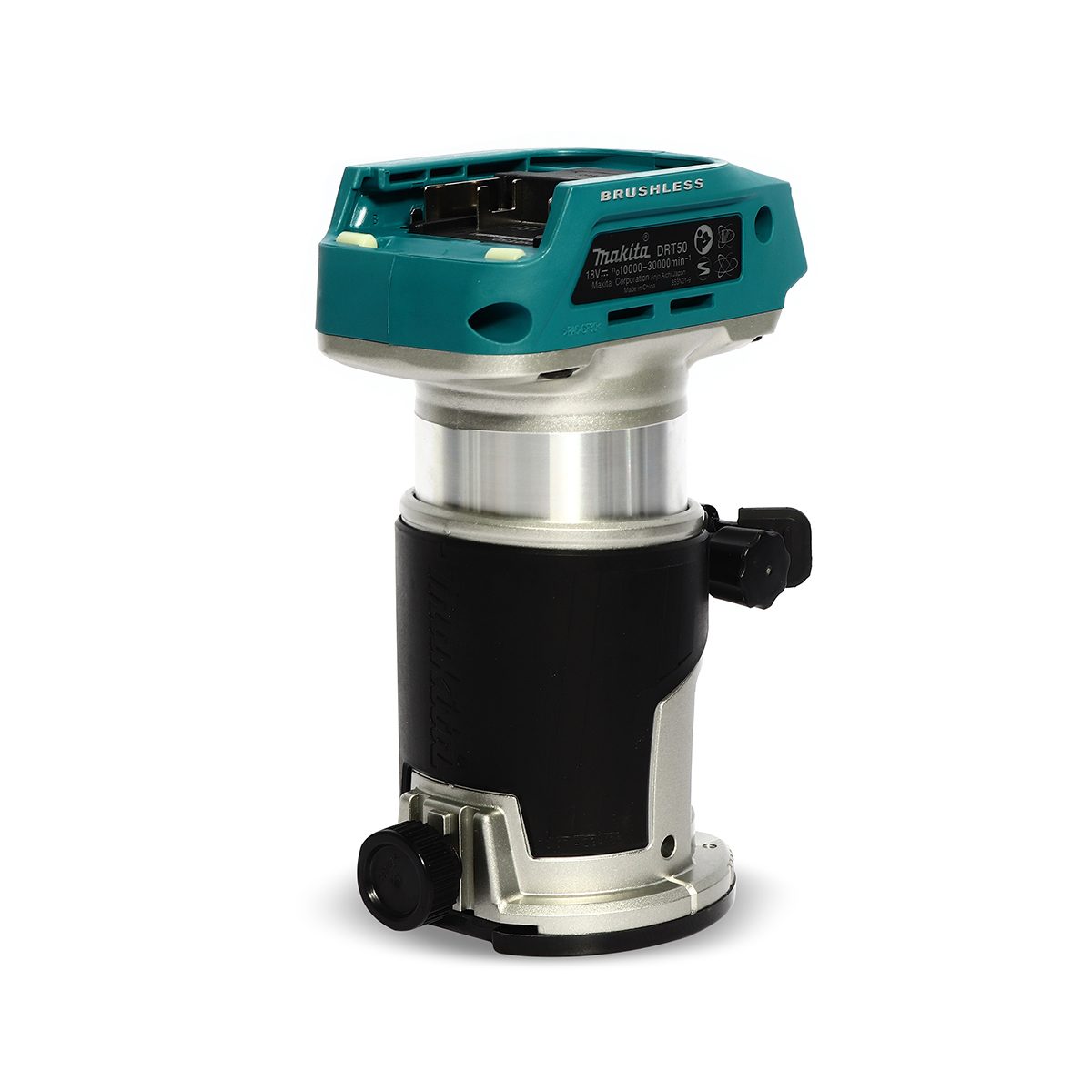 MAKITA เครื่องทริมเมอร์ 18V รุ่น DRT50ZJX3 ขนาดจับดอก 6 มม. / 8 มม. ความเร็วรอบ 10,000-30,000 RPM เครื่องเปล่า (มากีต้า)