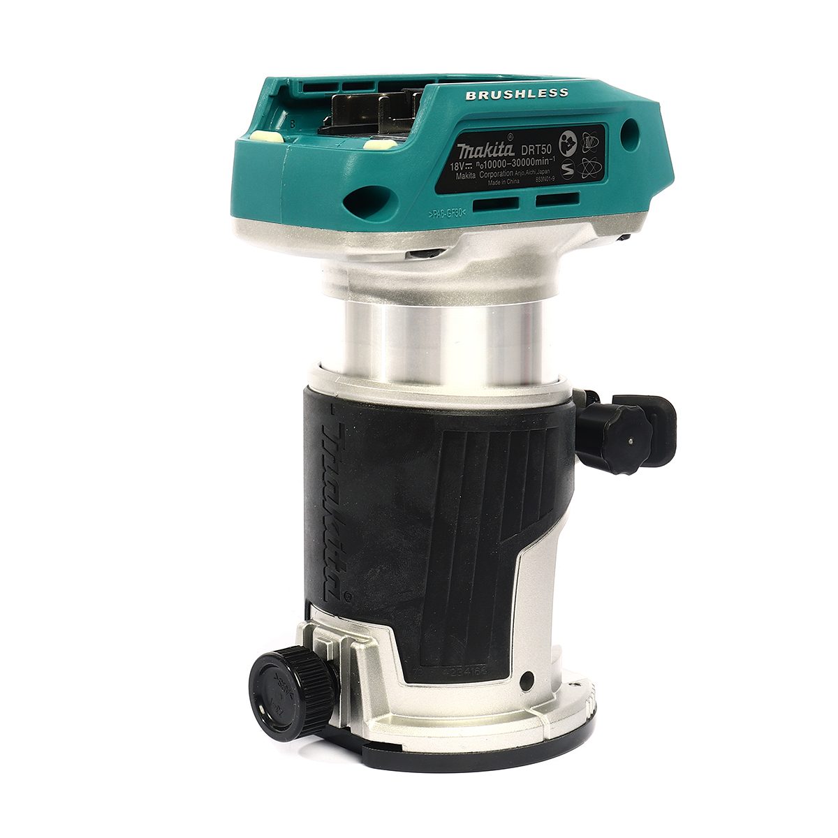 เครื่องทริมเมอร์ไร้สาย 18 โวลต์ มากีต้า (MAKITA) รุ่น DRT50Z ขนาด 6 มม. (1/4 นิ้ว) Trimmer Base 0-40 มม. Plunge Base 0-35 มม. ความเร็วรอบตัว