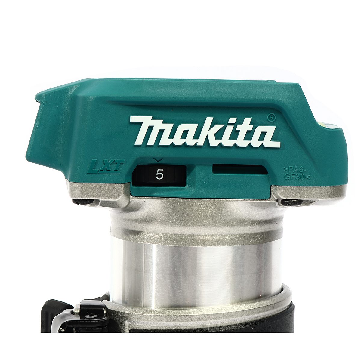 เครื่องทริมเมอร์ไร้สาย 18 โวลต์ มากีต้า (MAKITA) รุ่น DRT50Z ขนาด 6 มม. (1/4 นิ้ว) Trimmer Base 0-40 มม. Plunge Base 0-35 มม. ความเร็วรอบตัว