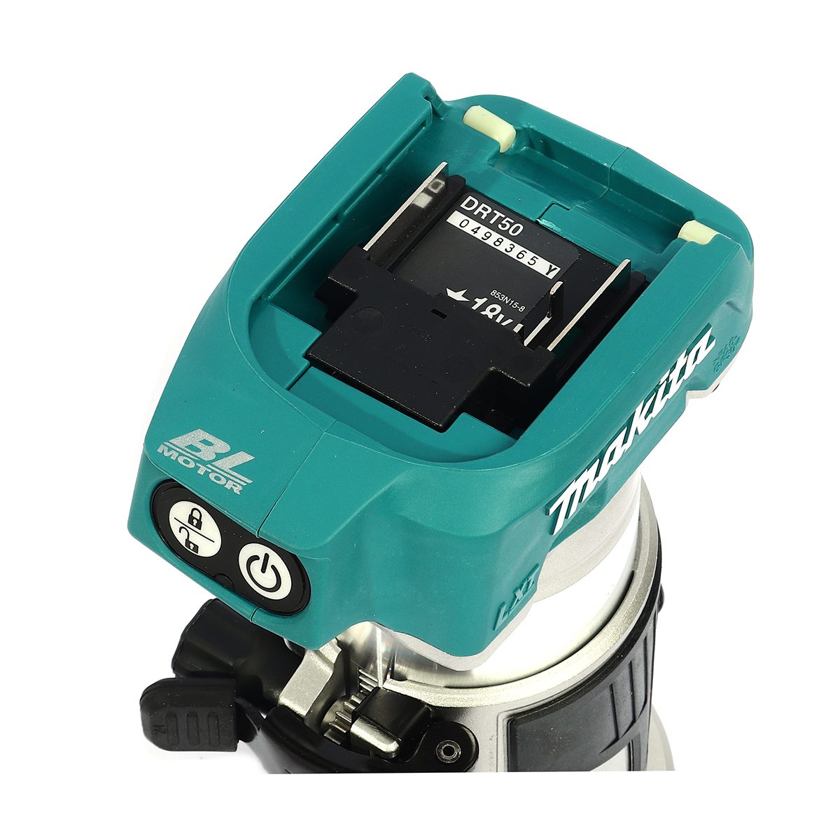 เครื่องทริมเมอร์ไร้สาย 18 โวลต์ มากีต้า (MAKITA) รุ่น DRT50Z ขนาด 6 มม. (1/4 นิ้ว) Trimmer Base 0-40 มม. Plunge Base 0-35 มม. ความเร็วรอบตัว