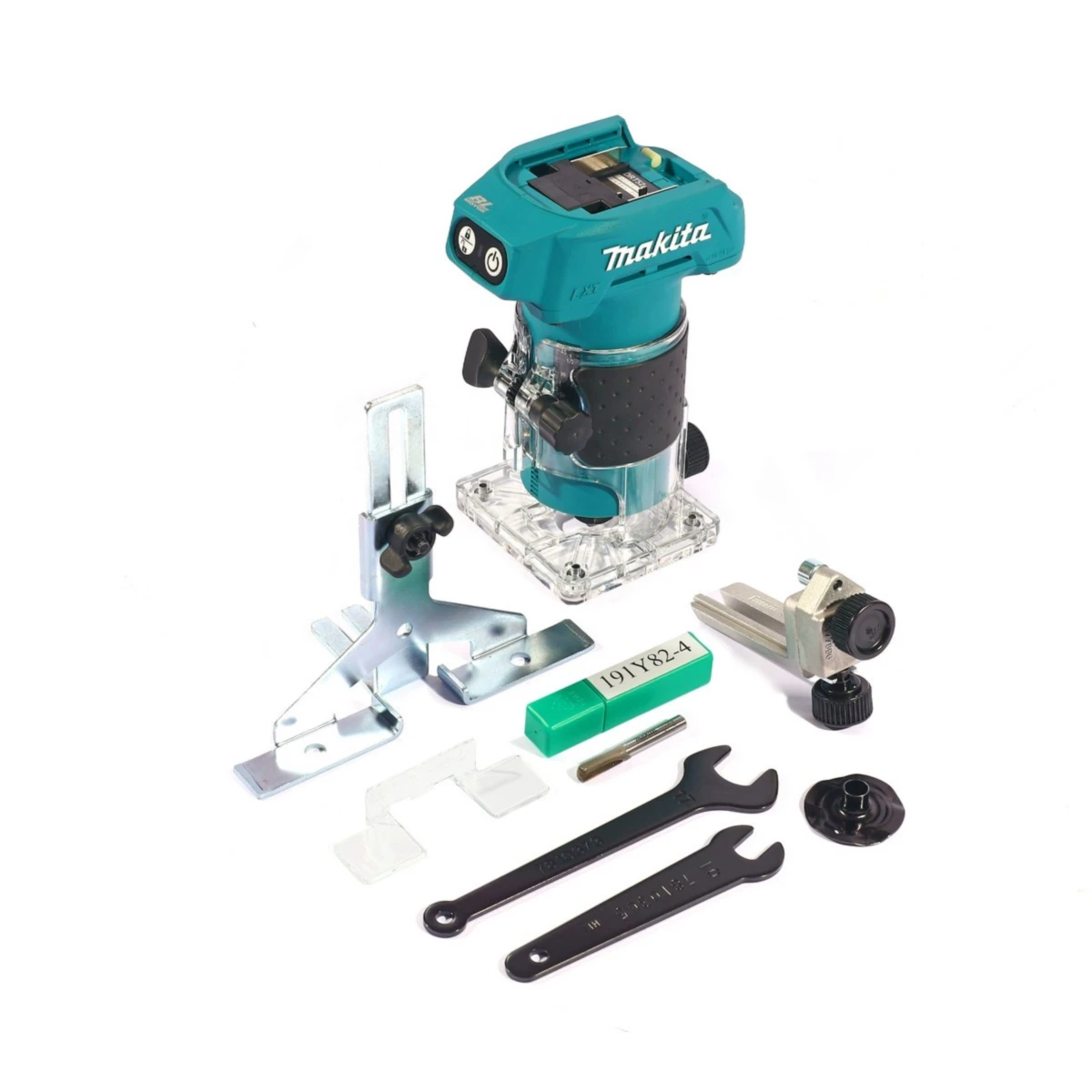 MAKITA เครื่องทริมเมอร์ไร้สาย 18 โวลต์ ขนาด 6 มม. (1/4 นิ้ว) รุ่น DRT52Z ความเร็วรอบตัวเปล่า 30,000 รอบ/นาที ไม่รวมแบตเตอรี่และแท่นชาร์จ (มา