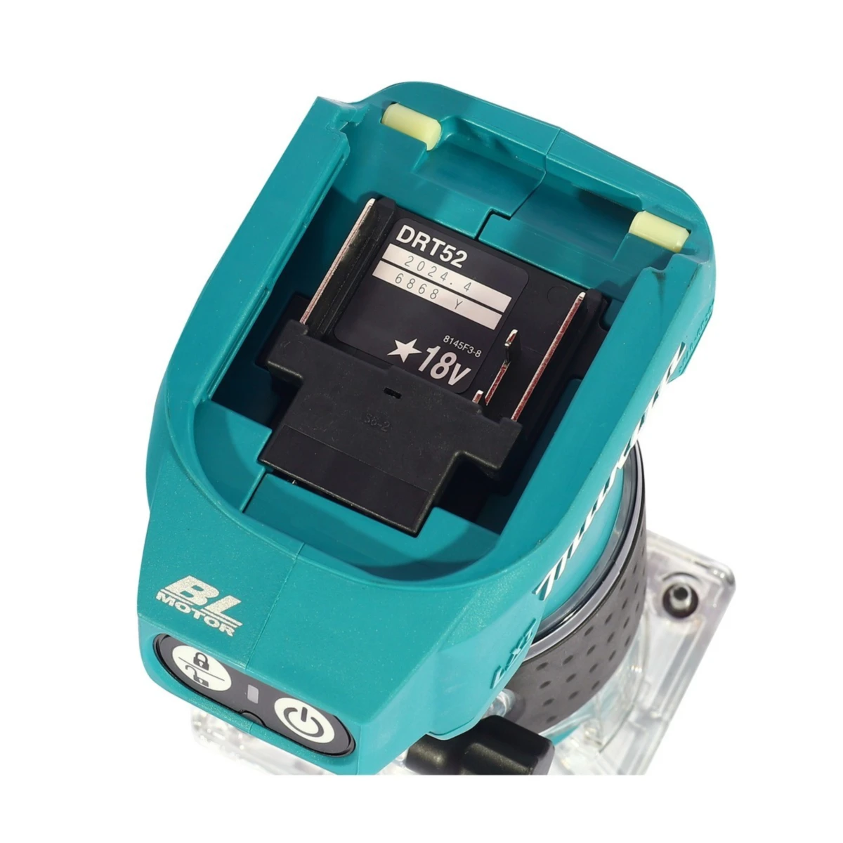 MAKITA เครื่องทริมเมอร์ไร้สาย 18 โวลต์ ขนาด 6 มม. (1/4 นิ้ว) รุ่น DRT52Z ความเร็วรอบตัวเปล่า 30,000 รอบ/นาที ไม่รวมแบตเตอรี่และแท่นชาร์จ (มา