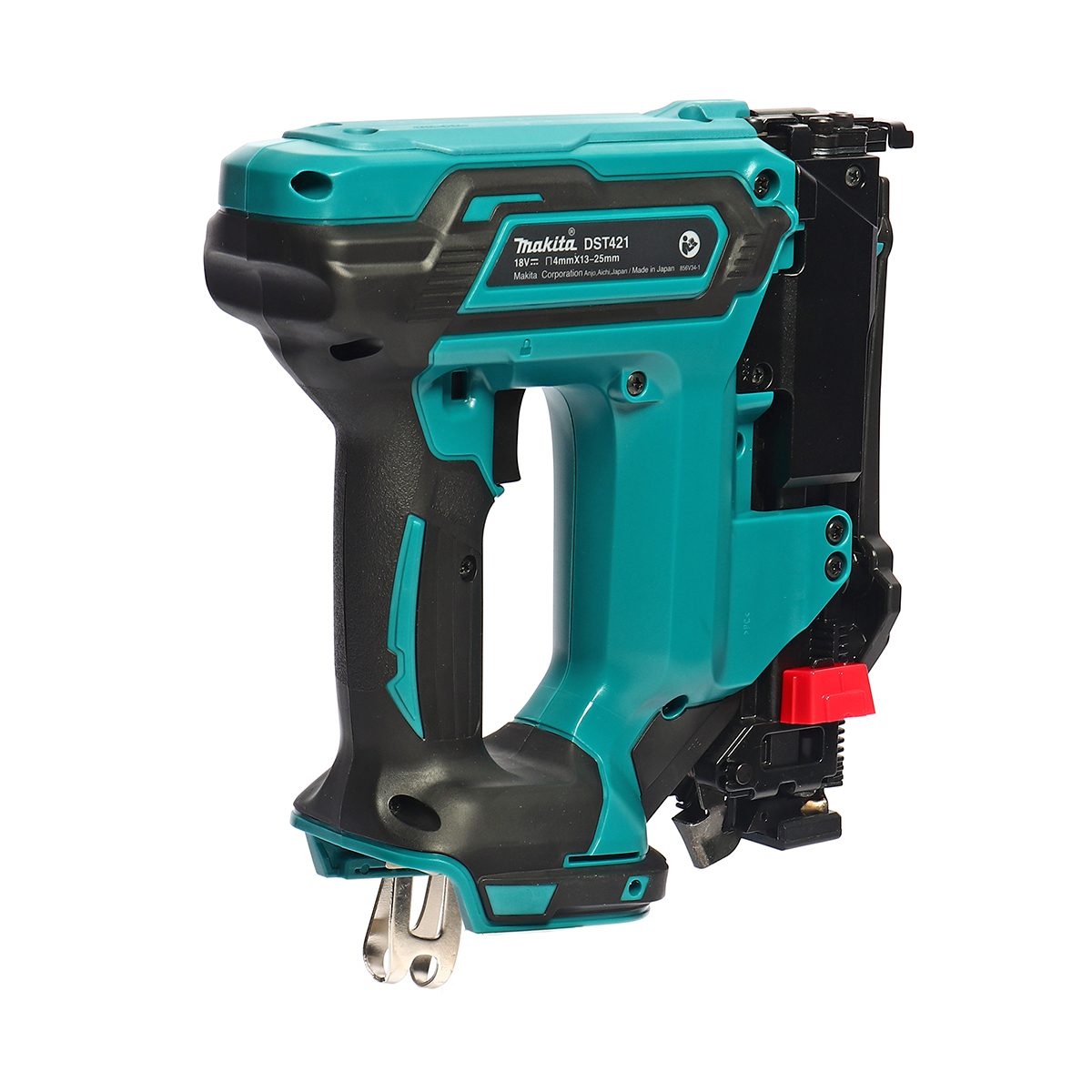 MAKITA แม็กยิงตะปูไร้สาย 18V รุ่น DST421ZK ขนาด 13-25 มม. บรรจุตะปู 100 ชิ้น ไม่รวมแบตเตอรี่-แท่นชาร์จ (มากีต้า)