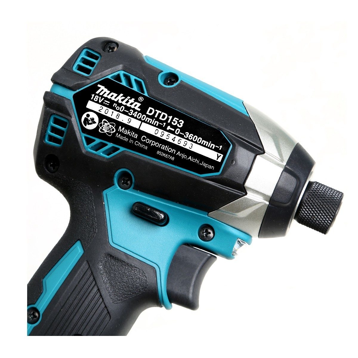MAKITA สว่านไขควงกระแทกไร้สาย 18 โวลต์ 1/4 นิ้ว รุ่น DTD153Z แรงบิดสูงสุด 170 นิวตันเมตร ไม่รวมแบตเตอรี่-แท่นชาร์จ (มากีต้า)