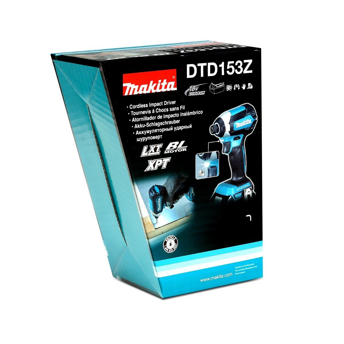 MAKITA สว่านไขควงกระแทกไร้สาย 18 โวลต์ 1/4 นิ้ว รุ่น DTD153Z แรงบิดสูงสุด 170 นิวตันเมตร ไม่รวมแบตเตอรี่-แท่นชาร์จ (มากีต้า)