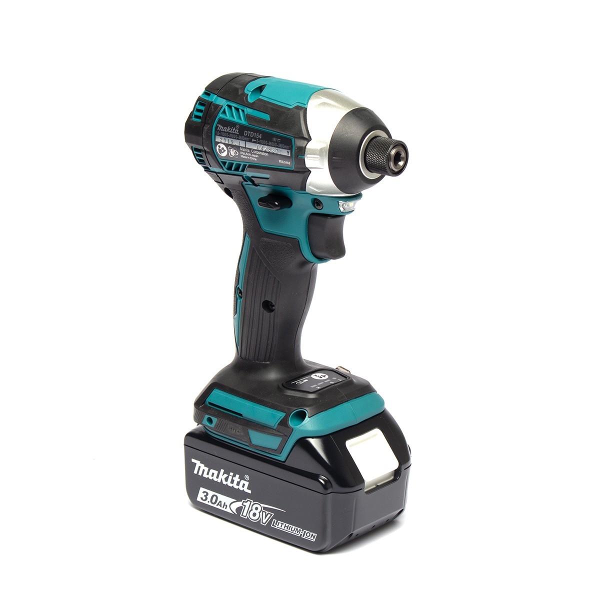 MAKITA สว่านอิมแพคไร้สาย 18V รุ่น DTD154RFE ก้านหกเหลี่ยม 1/4 นิ้ว แรงบิดสูงสุด 175 NM รวมแบตเตอรี่-แท่นชาร์จ (มากีต้า)