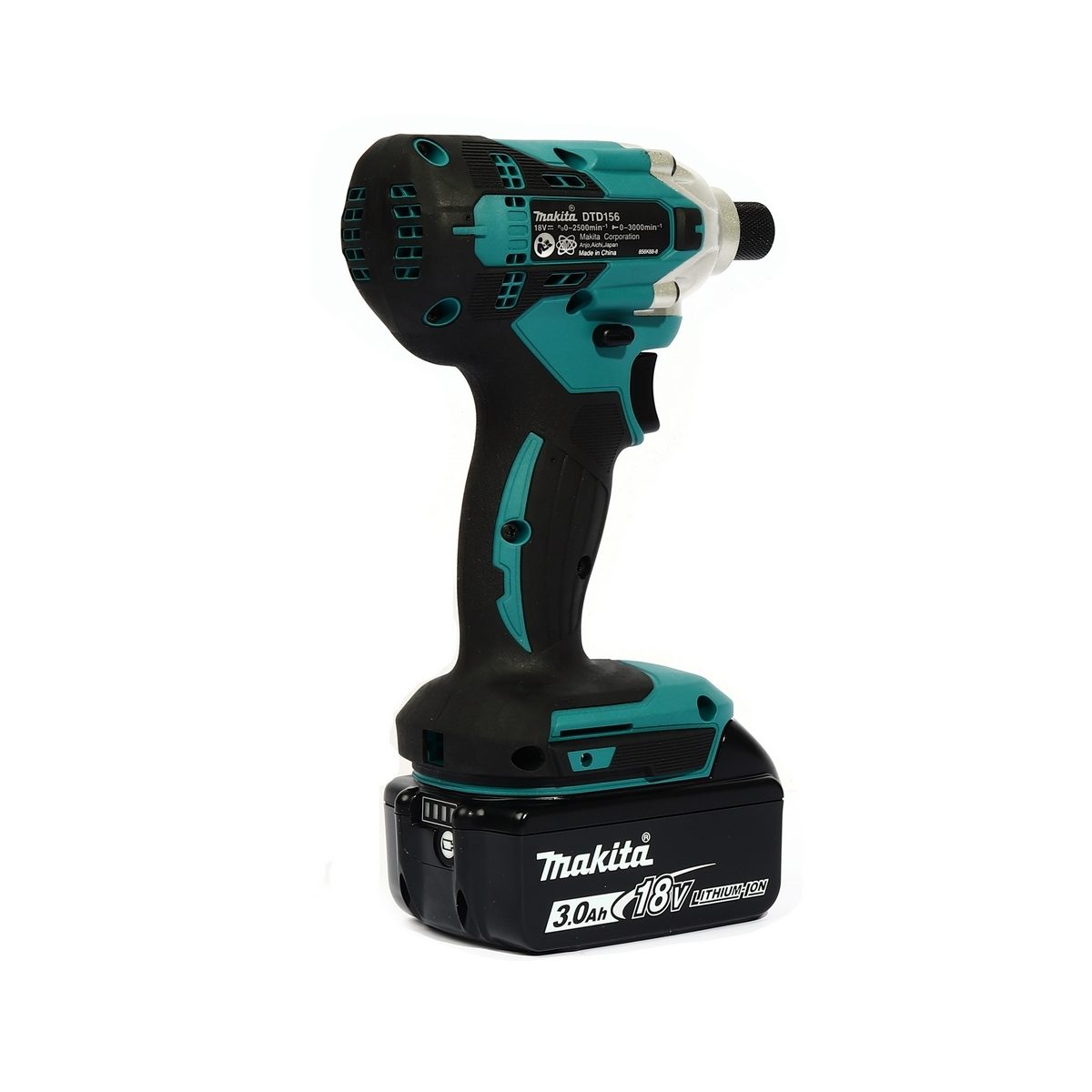 ชุดสว่านไขควงไร้สาย 18 โวลต์ มากีต้า (MAKITA) รุ่น DTD156SF1J พร้อมแบตเตอรี่และแท่นชาร์จ ขนาดแกน 6.35 มม. (1/4 นิ้ว) แรงบิดสูงสุด 155 นิวตัน