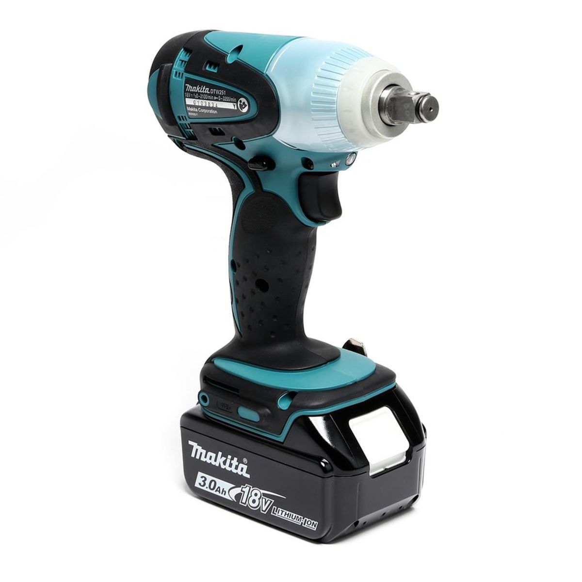 MAKITA เครื่องขันบล๊อกไร้สาย 18 โวลต์ 1/2 นิ้ว รุ่น DTW-251RFE แรงบิดสูงสุด 230 นิวตันเมตร รวมแบตเตอรี่และแท่นชาร์จ (มากีต้า)