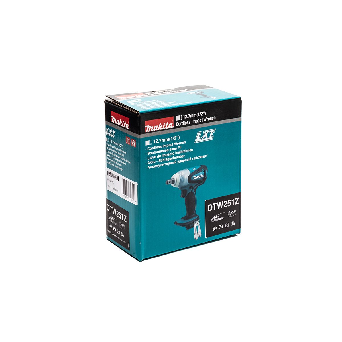 MAKITA เครื่องขันบล๊อกไร้สาย 18 โวลต์ 1/2 นิ้ว รุ่น DTW-251Z แรงบิดสูงสุด 230 นิวตันเมตร ไม่รวมแบตเตอรี่และแท่นชาร์จ (มากีต้า)