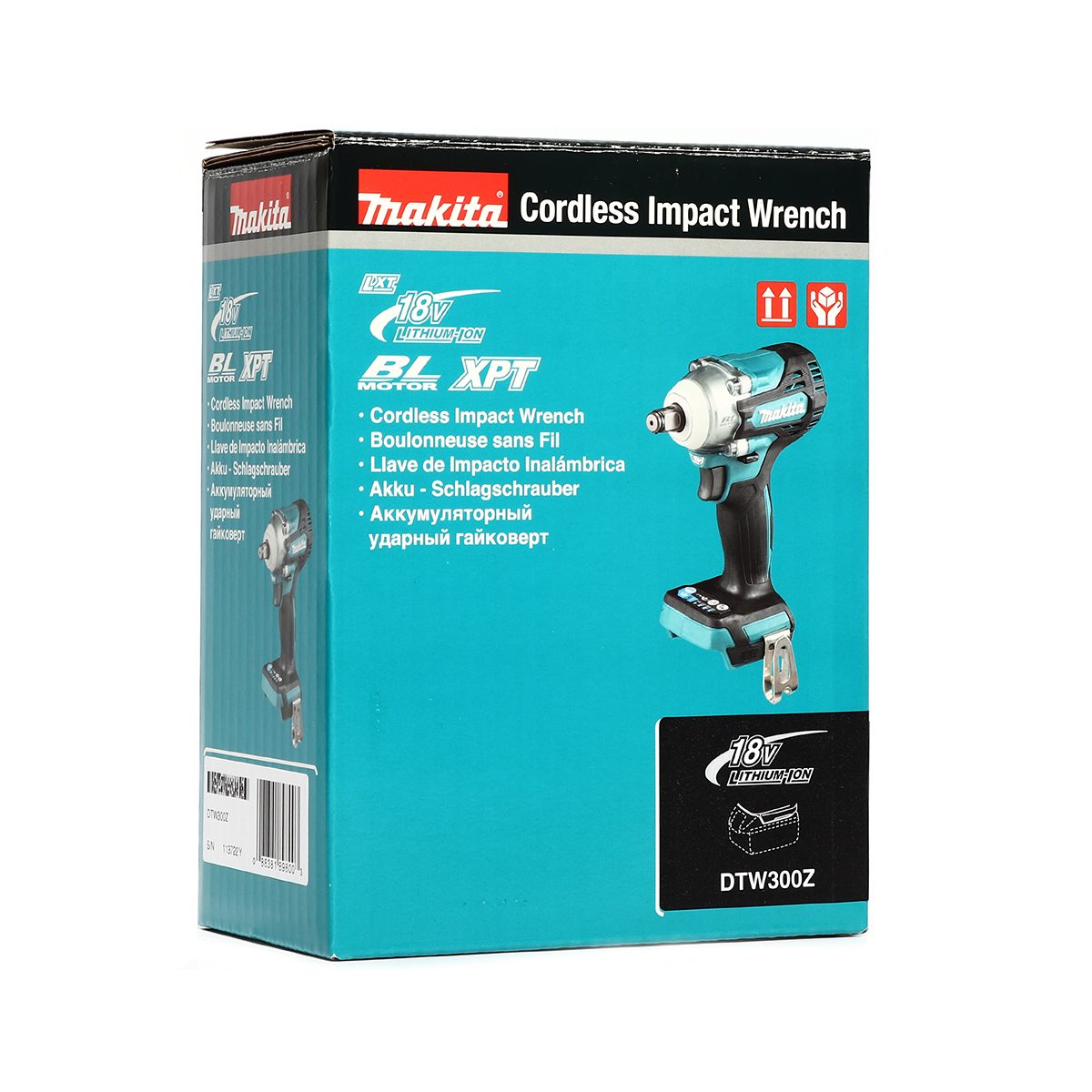 MAKITA เครื่องขันบล๊อกไร้สาย 18 โวลต์ 1/2 นิ้ว รุ่น DTW300Z แรงบิดสูงสุด 330 นิวตันเมตร ไม่รวมแบตเตอรี่และแท่นชาร์จ (มากีต้า)