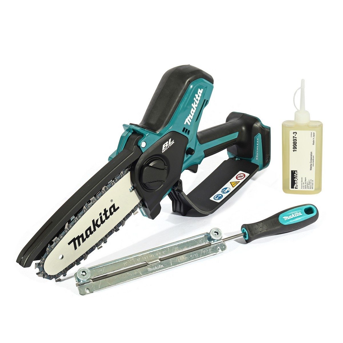 MAKITA เลื่อยโซ่ไร้สาย 18 โวลต์ 6 นิ้ว รุ่น DUC150Z ความเร็วโซ่สูงสุด 8.0 เมตร/ วินาที ถังน้ำมัน 55 มล. มอเตอร์ BL ไม่รวมแบตเตอรี่-แท่นชาร์จ