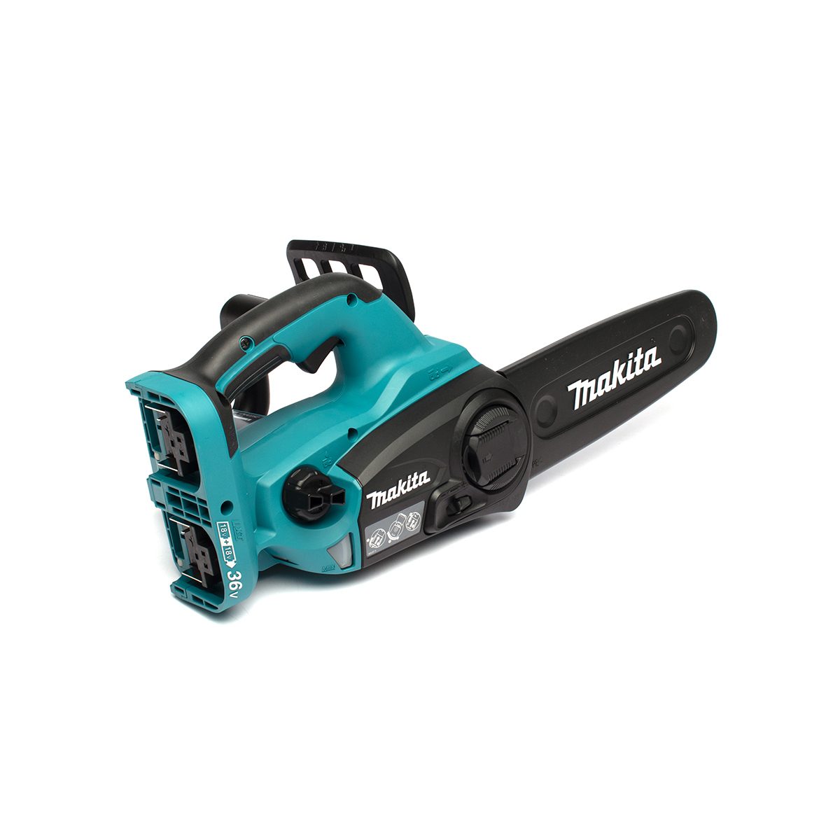 MAKITA เลื่อยโซ่ไร้สาย 36 โวลต์ ความยาวบาร์ 10 นิ้ว (250 มม.) รุ่น DUC252Z ถังน้ำมันโซ่ 85 มล. ความยาวในการตัด 238 มม. (9-3/8 นิ้ว) ไม่รวมแบ