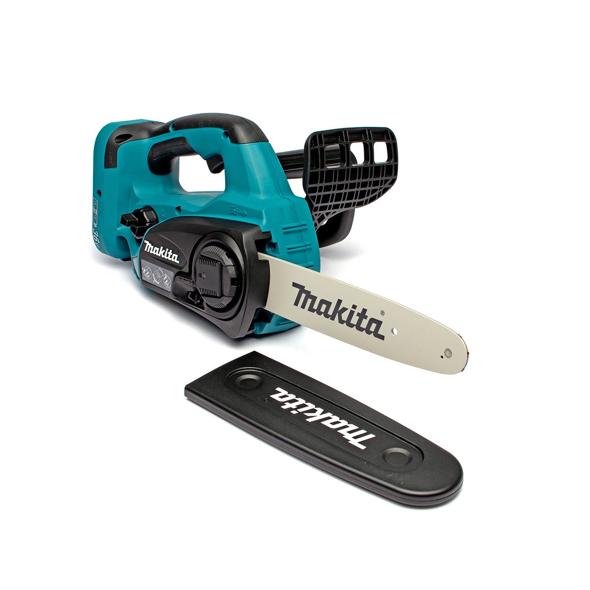 MAKITA เลื่อยโซ่ไร้สาย 36 โวลต์ ความยาวบาร์ 10 นิ้ว (250 มม.) รุ่น DUC252Z ถังน้ำมันโซ่ 85 มล. ความยาวในการตัด 238 มม. (9-3/8 นิ้ว) ไม่รวมแบ