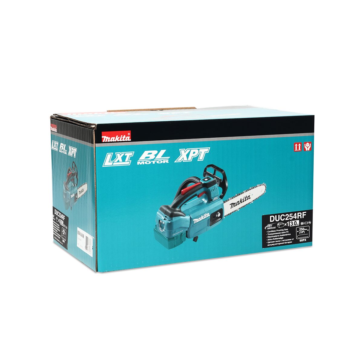 MAKITA เลื่อยโซ่ไร้สาย 18 โวลต์ ความยาวบาร์ 10 นิ้ว (250 มม.) รุ่น DUC254RF ถังน้ำมันโซ่ 140 มล. มอเตอร์ไร้แปรงถ่าน รวมแบตเตอรี่-แท่นชาร์จ (