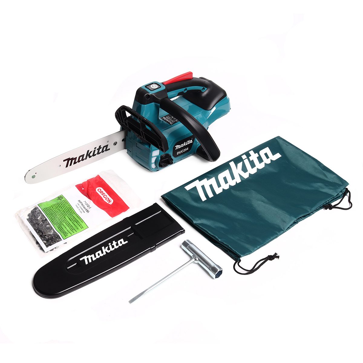 MAKITA เลื่อยโซ่ไร้สาย 18 โวลต์ ความยาวบาร์ 10 นิ้ว (250 มม.) รุ่น DUC254Z ถังน้ำมันโซ่ 140 มล. มอเตอร์ไร้แปรงถ่าน ไม่รวมแบตเตอรี่-แท่นชาร์จ