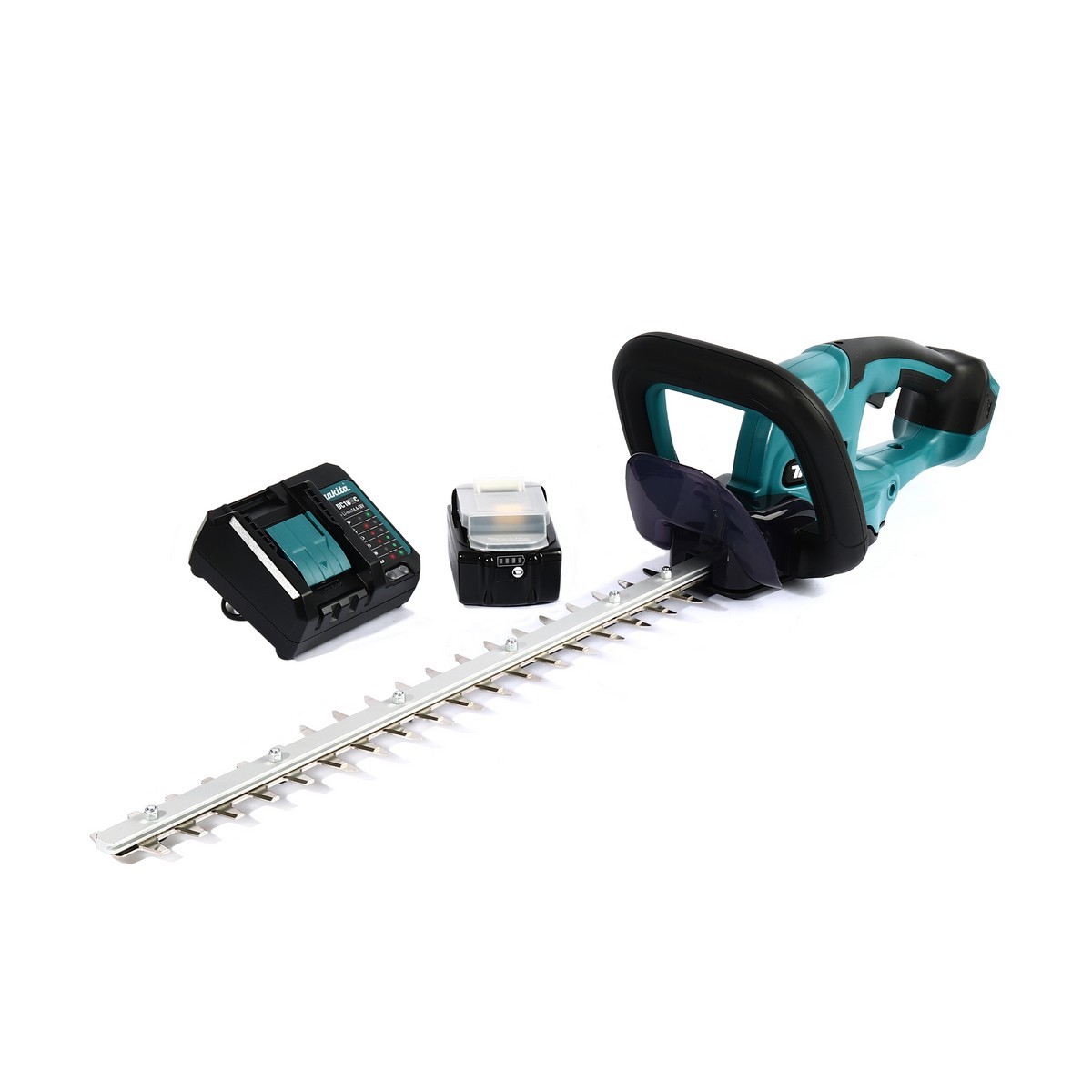 MAKITA เครื่องเล็มพุ่มไร้สาย 18 โวลต์ ความยาวใบมีด 500 มม. รุ่น DUH507F001 กำลังไฟสูงสุด 250 วัตต์ ตัดสูงสุด 15 มม. รวมแบตเตอรี่-แท่นชาร์จ (
