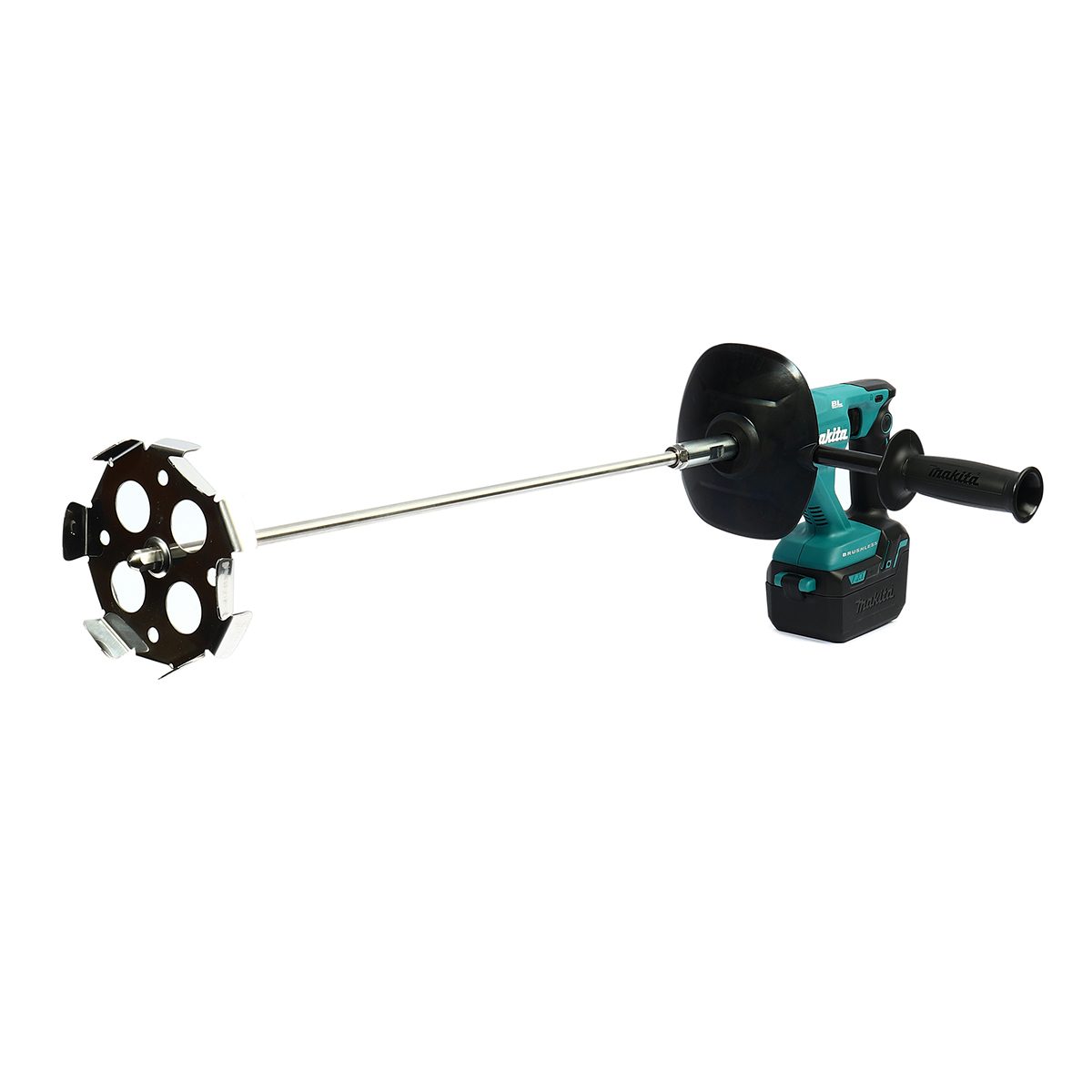 MAKITA เครื่องผสมสีไร้สายพร้อมก้าน 18 โวลต์ ขนาด 165 มม. (6-1/2 นิ้ว) รุ่น DUT130Z ความเร็วรอบสูงสุด 0-1,300 รอบ/นาที ไม่รวมแบตเตอรี่-แท่นชา
