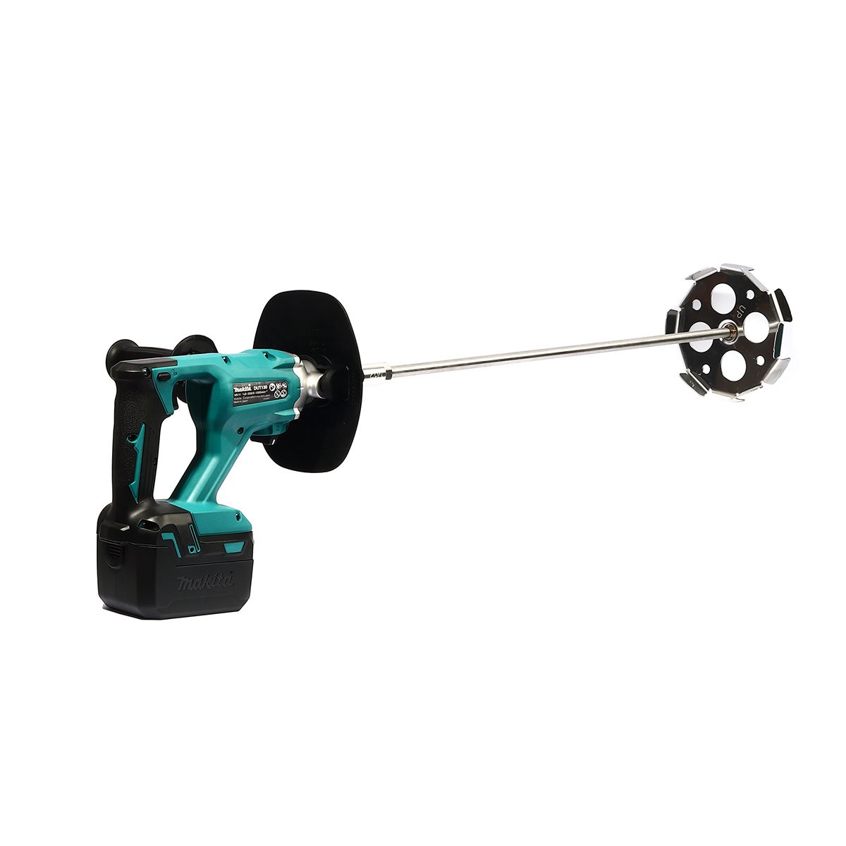 MAKITA เครื่องผสมสีไร้สายพร้อมก้าน 18 โวลต์ ขนาด 165 มม. (6-1/2 นิ้ว) รุ่น DUT130Z ความเร็วรอบสูงสุด 0-1,300 รอบ/นาที ไม่รวมแบตเตอรี่-แท่นชา