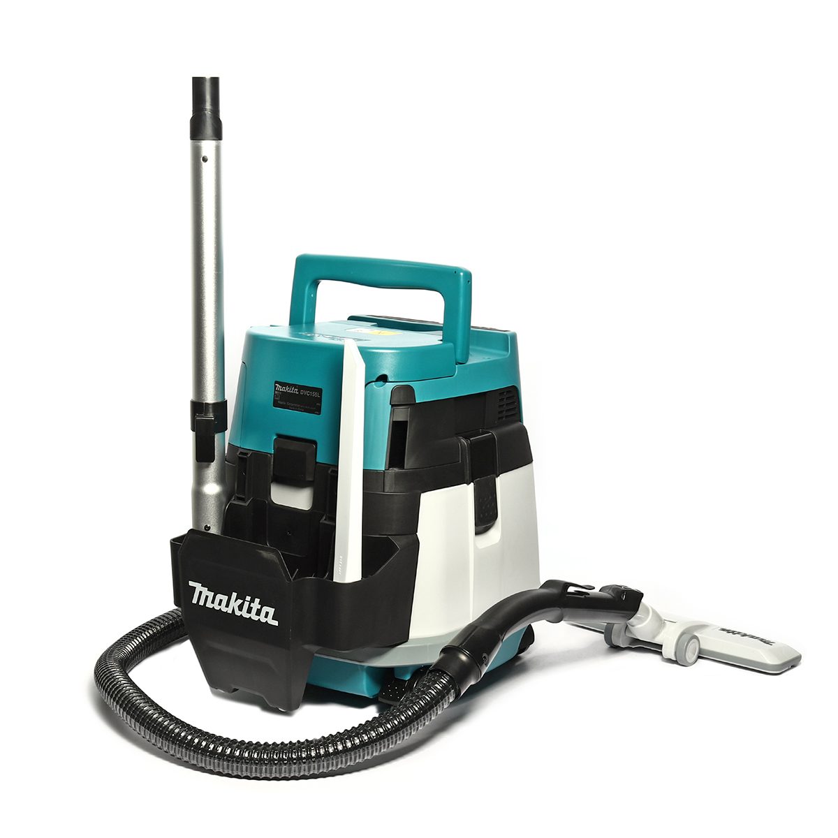 MAKITA เครื่องดูดฝุ่นน้ำ-แห้งไร้สาย 36 โวลต์ ถังเก็บุฝุ่น 15 ลิตร รุ่น DVC155LZX2 ถังเก็บน้ำ 12 ลิตร แรงดันลมสูงสุด 11 KPA กำลังการดูด 105 ว