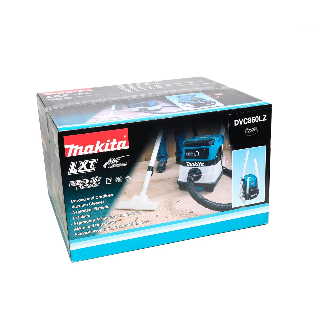 MAKITA เครื่องดูดฝุ่นน้ำ-แห้งไร้สาย 36 โวลต์ ถังเก็บฝุ่น 8 ลิตร รุ่น DVC860LZ ถังเก็บน้ำ 6 ลิตร (AC/DC) ไม่รวมแบตเตอรี่-แท่นชาร์จ (มากีต้า)