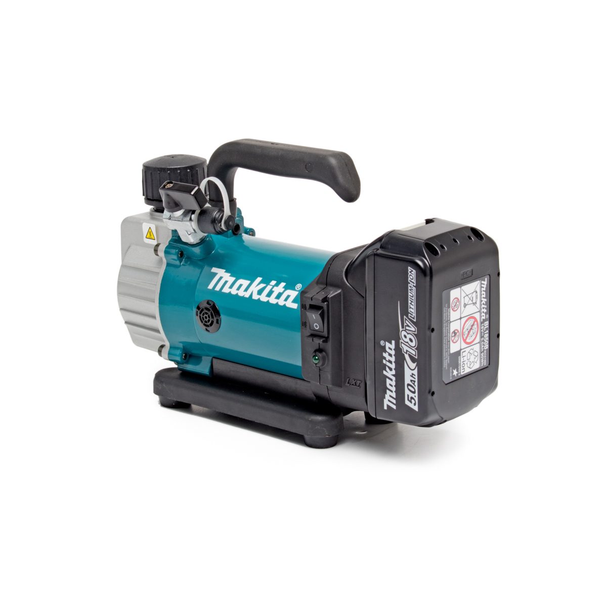 MAKITA ปั๊มสูญญากาศไร้สาย 18 โวลต์ (แวคคั่ม) รุ่น DVP180RT อัตราการไหล 50 ลิตร/นาที ความจุถังน้ำมัน 115 มล. รวมแบตเตอรี่-แท่นชาร์จ (มากีต้า)