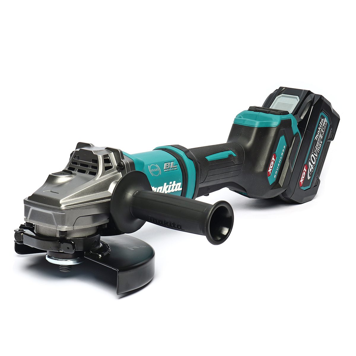 MAKITA เครื่องเจียไร้สาย 40 โวลต์ ขนาด 7 นิ้ว รุ่น GA037GT201 ความเร็วรอบตัวเปล่า 7,800 รอบ/นาที รวมแบตเตอรี่และแท่นชาร์จ (มากีต้า)