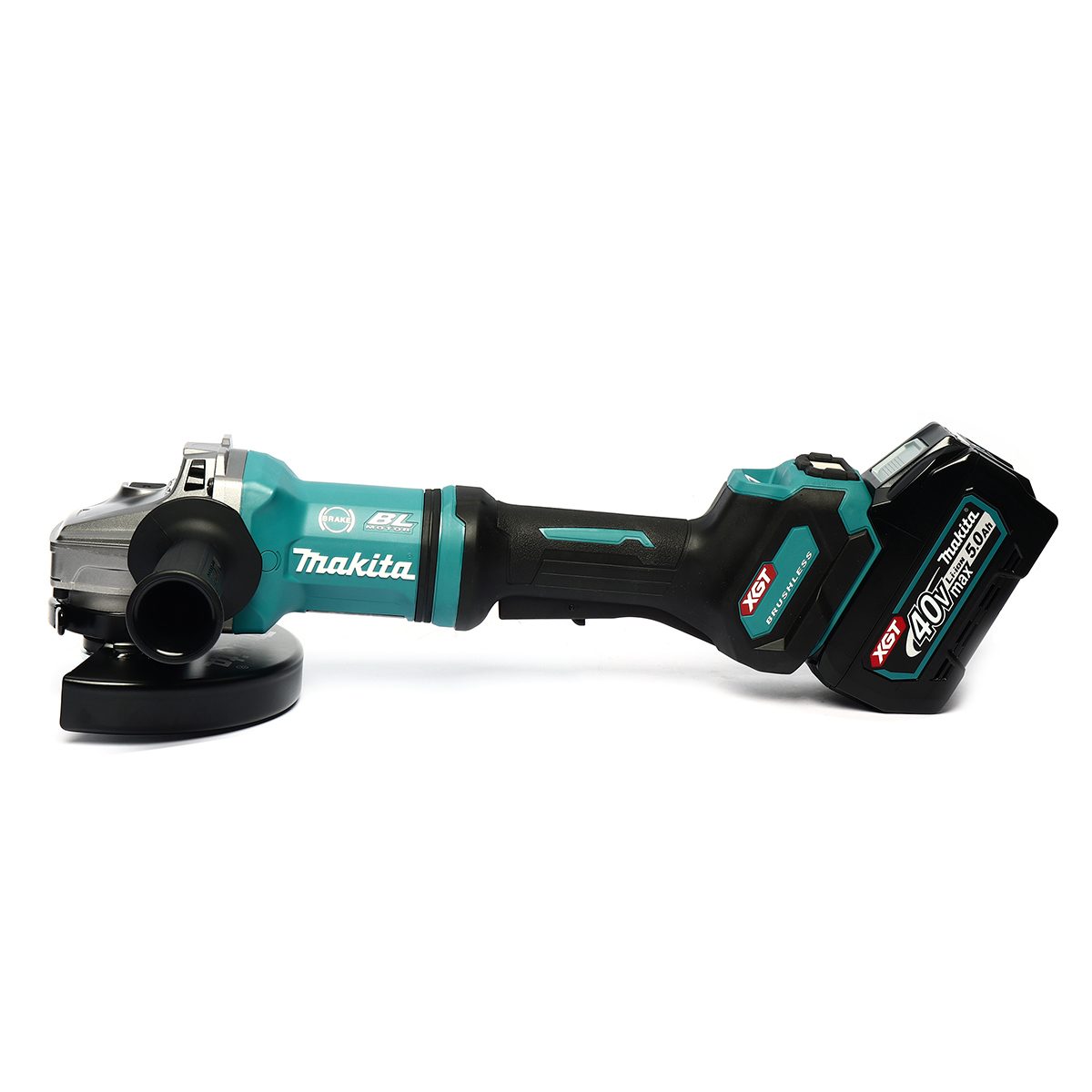 MAKITA เครื่องเจียไร้สาย 40 โวลต์ ขนาด 7 นิ้ว รุ่น GA037GT201 ความเร็วรอบตัวเปล่า 7,800 รอบ/นาที รวมแบตเตอรี่และแท่นชาร์จ (มากีต้า)
