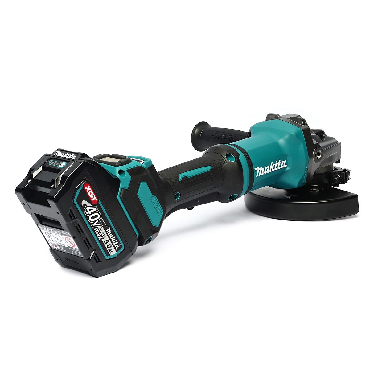 MAKITA เครื่องเจียไร้สาย 40 โวลต์ ขนาด 7 นิ้ว รุ่น GA037GT201 ความเร็วรอบตัวเปล่า 7,800 รอบ/นาที รวมแบตเตอรี่และแท่นชาร์จ (มากีต้า)