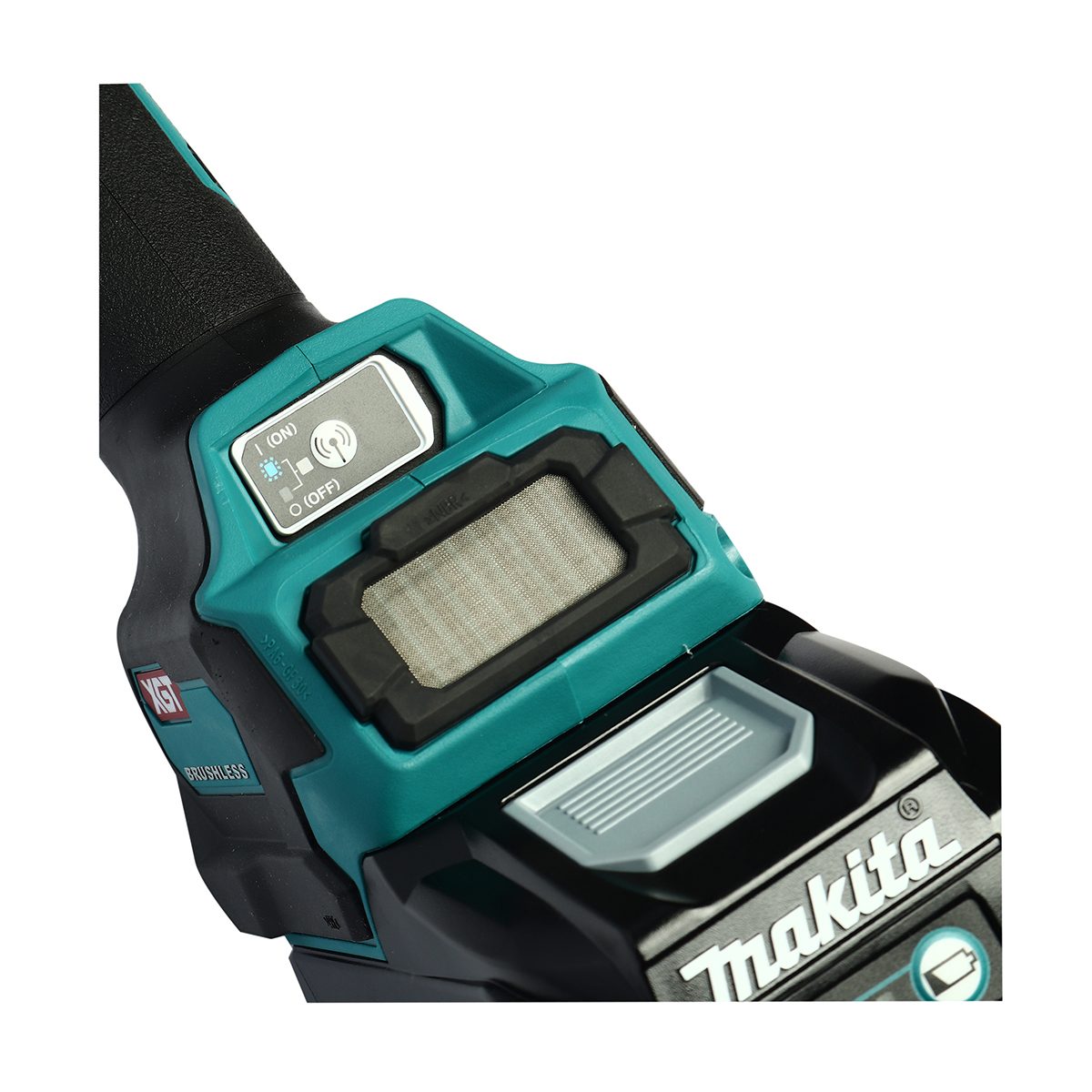MAKITA เครื่องเจียไร้สาย 40 โวลต์ ขนาด 7 นิ้ว รุ่น GA037GT201 ความเร็วรอบตัวเปล่า 7,800 รอบ/นาที รวมแบตเตอรี่และแท่นชาร์จ (มากีต้า)