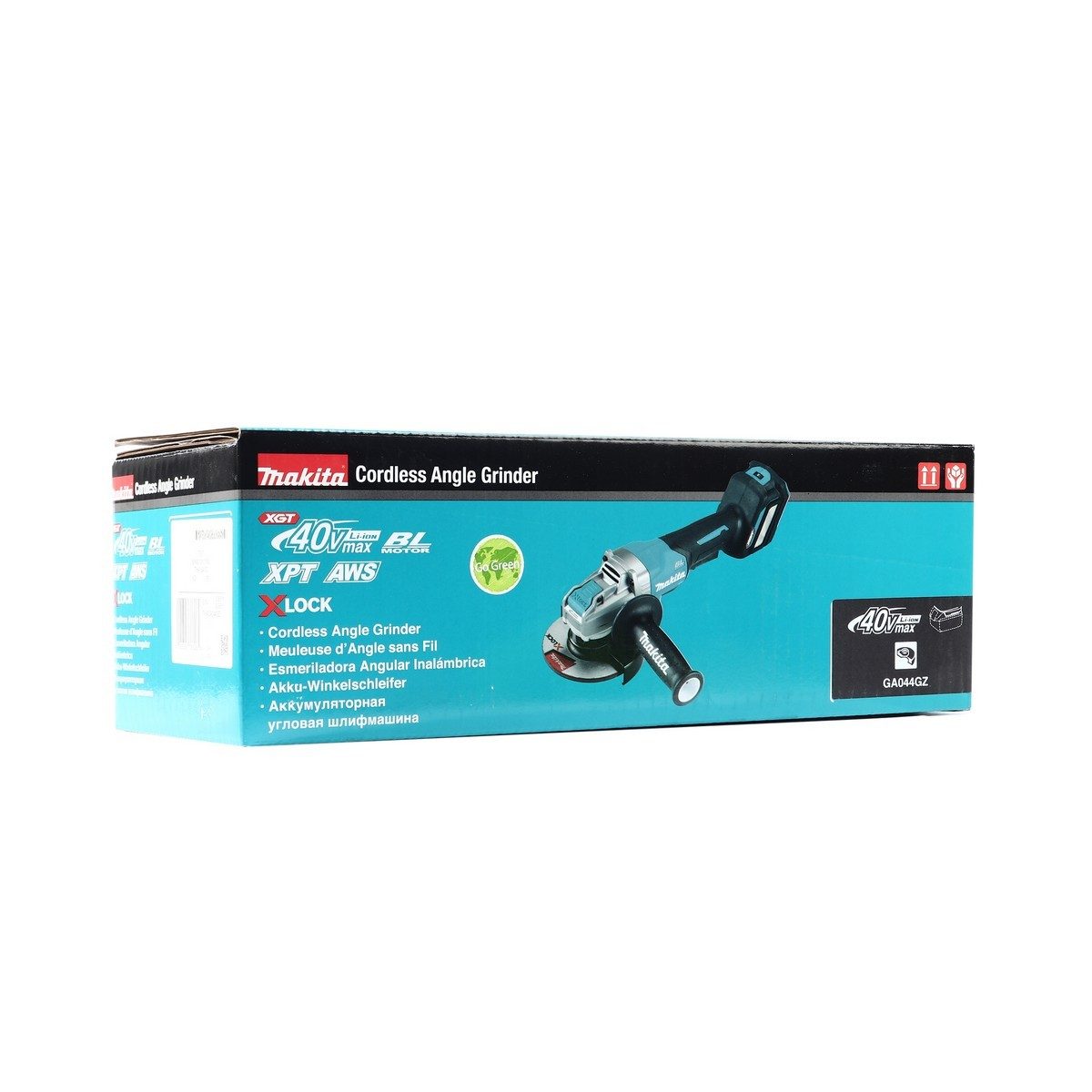 MAKITA เครื่องเจียไร้สาย 40 โวลต์ ขนาด 5 นิ้ว รุ่น GA044GZ ความเร็วรอบตัวเปล่า 3,000-8,500 รอบ/นาที X-Lock สวิตซ์บีบ ปรับรอบได้ ไม่รวมแบตเตอ