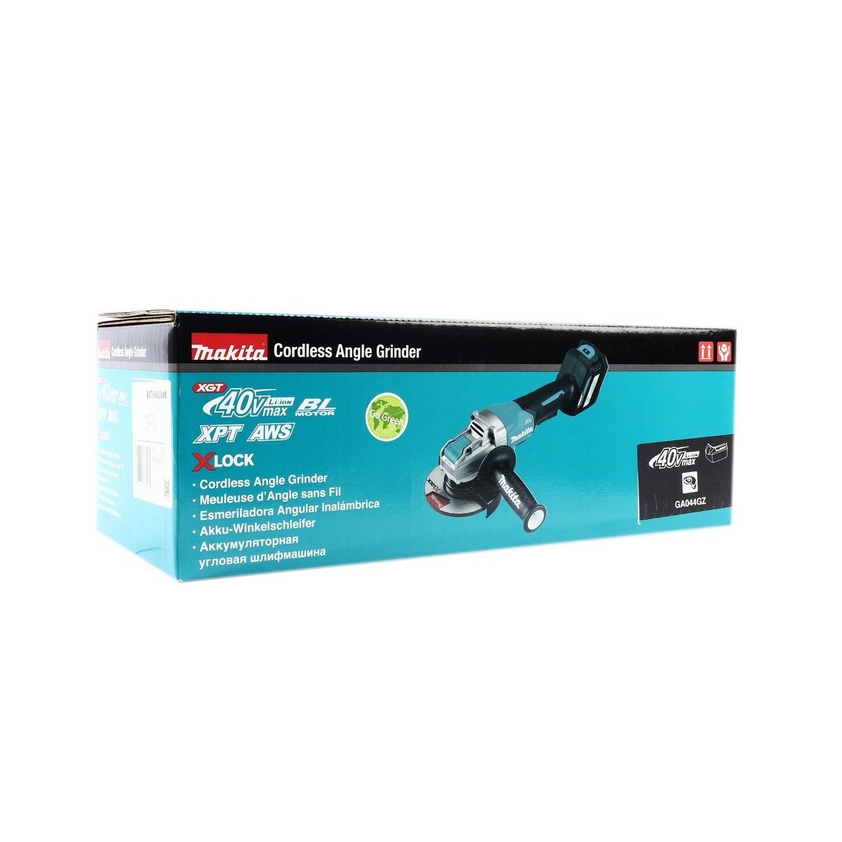 MAKITA เครื่องเจียไร้สาย 40 โวลต์ ขนาด 5 นิ้ว รุ่น GA044GZ ความเร็วรอบตัวเปล่า 3,000-8,500 รอบ/นาที X-Lock สวิตซ์บีบ ปรับรอบได้ ไม่รวมแบตเตอ
