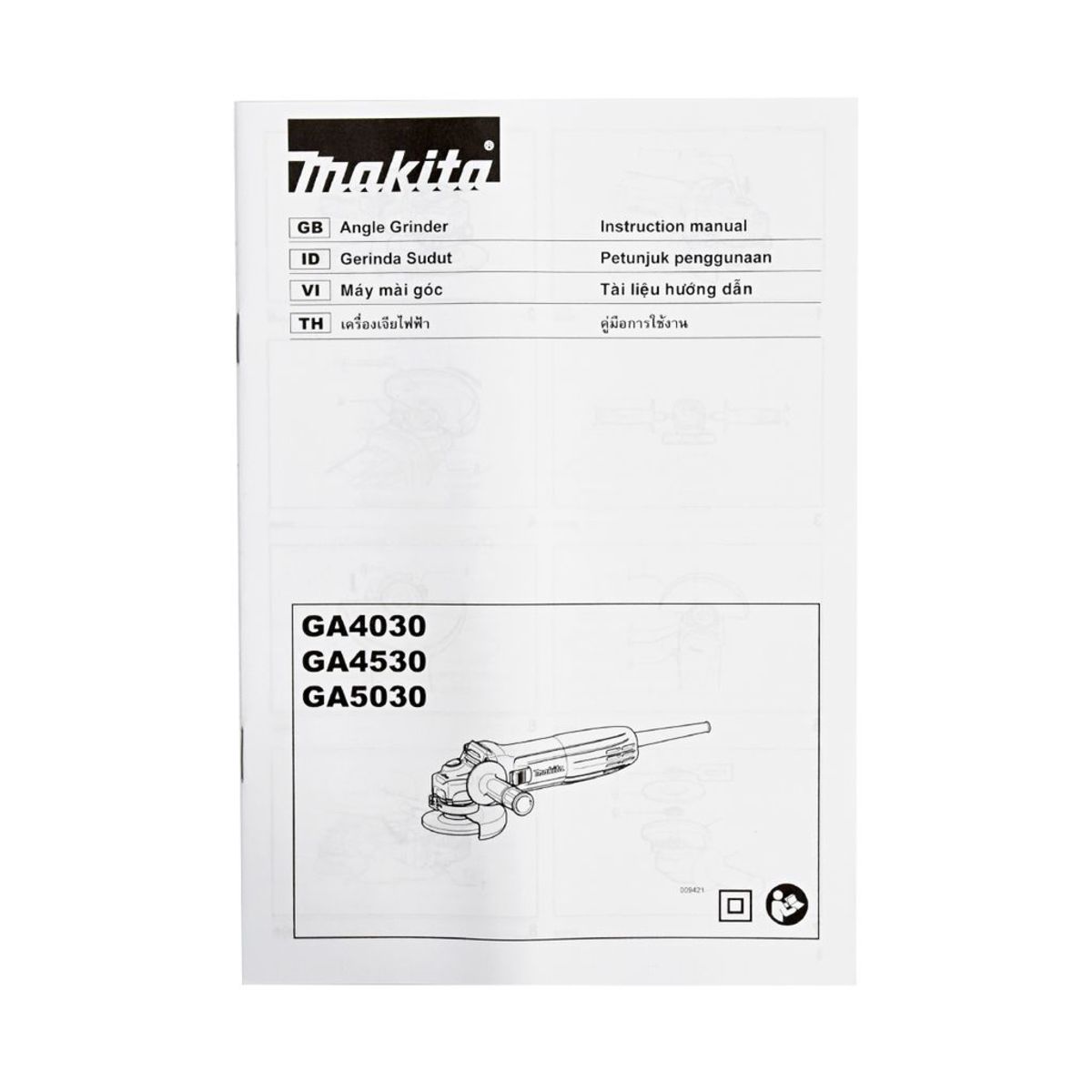 MAKITA เครื่องเจียรไฟฟ้า ขนาด 4 นิ้ว กำลังไฟ 720 วัตต์ รุ่น GA-4030 ความเร็วรอบ 11,000 รอบ/นาที สวิตช์สไลด์ (มากีต้า)
