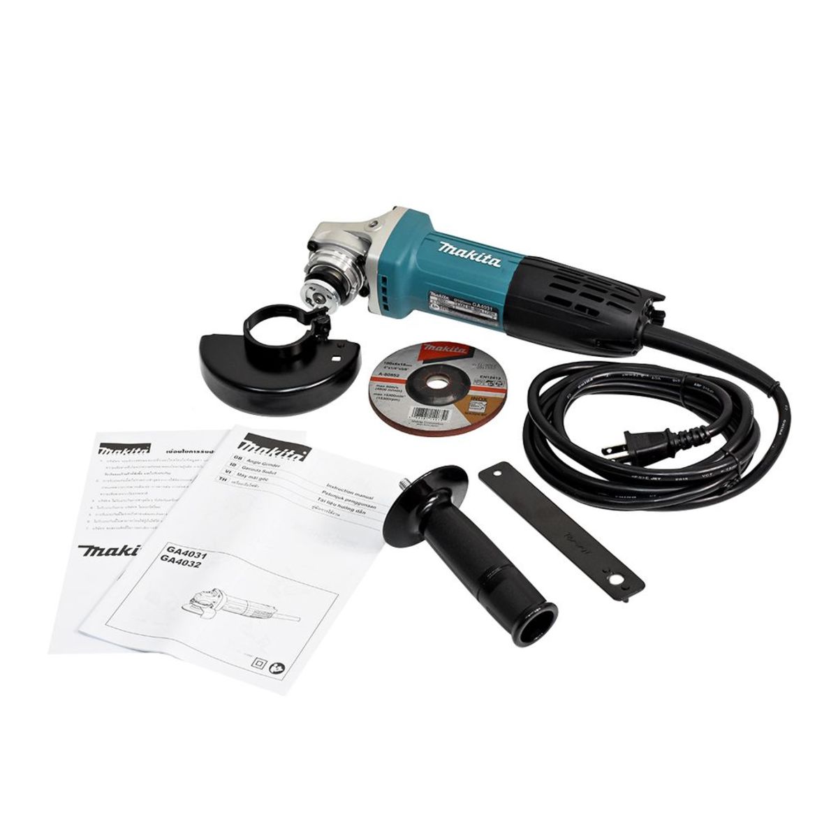 MAKITA เครื่องเจียรไฟฟ้า ขนาด 4 นิ้ว กำลังไฟ 720 วัตต์ รุ่น GA-4031 ความเร็วรอบ 11,000 รอบ/นาที ฉนวนสองชั้น สวิตช์หลัง (มากีต้า)