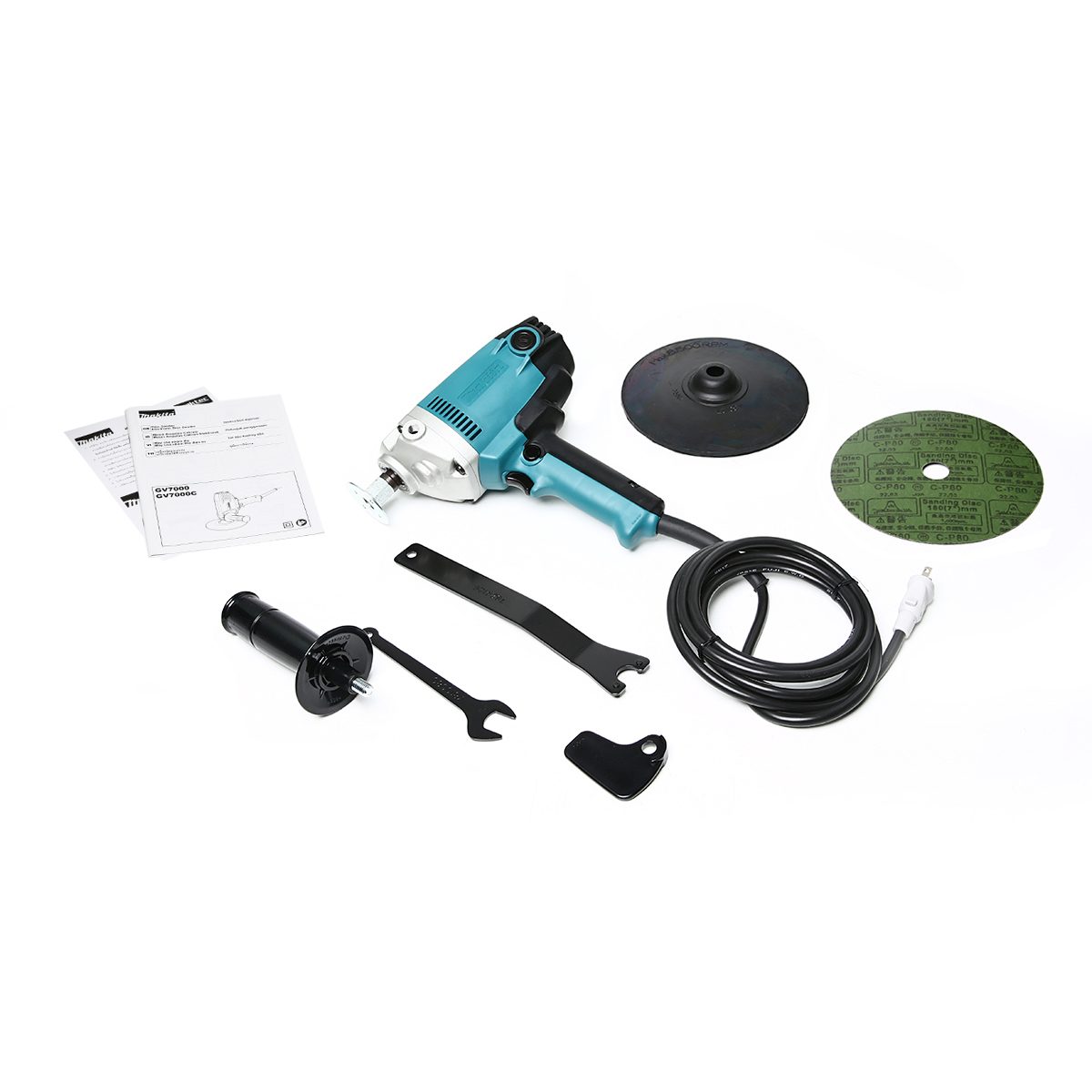 MAKITA เครื่องขัดกระดาษทราย ขนาด 7 นิ้ว (180 มม.) กำลังไฟ 550 วัตต์ รุ่น GV-7000 ความเร็วรอบตัวเปล่า 4,700 รอบ/นาที (มากีต้า)