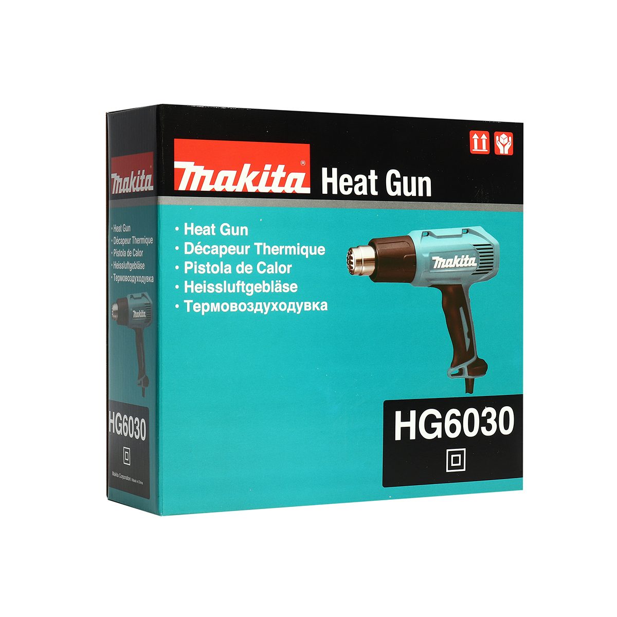 MAKITA เครื่องเป่าลมร้อนไฟฟ้า กำลังไฟ 1,800 วัตต์ รุ่น HG6030 ปริมาณการไหลของอากาศสูงถึง 600 ลิตร/นาที ที่ 500 องศาเซลเซียส ตั้งค่าอุณหภูมิแ