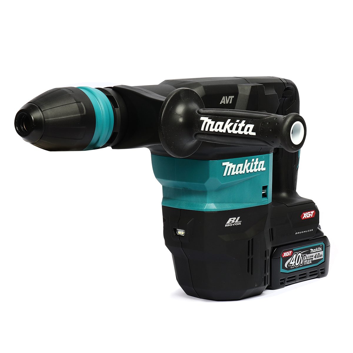 MAKITA เครื่องสกัดไร้สาย 40 โวลต์ ขนาด 18 มม. (11/16 นิ้ว) รุ่น HM001GM202 ใช้กับดอกสว่าน SDS-MAX พลังงานการกระแทก EPTA 9.4 จูล รวมแบตเตอรี่