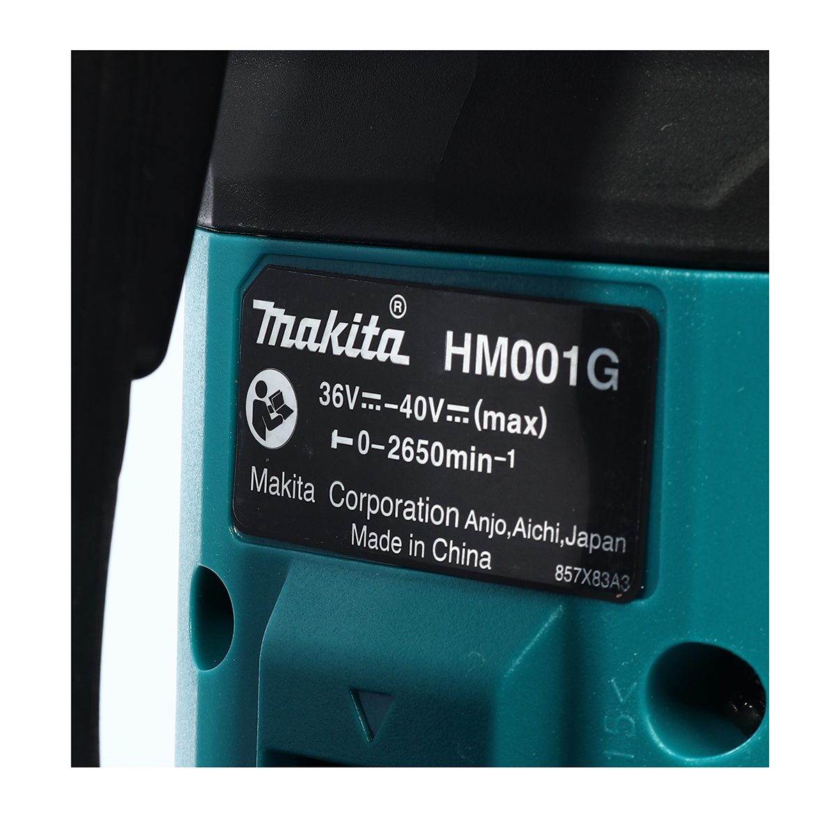 MAKITA เครื่องสกัดไร้สาย 40 โวลต์ ขนาด 18 มม. (11/16 นิ้ว) รุ่น HM001GZ ใช้กับดอกสว่าน SDS-MAX พลังงานการกระแทก EPTA 9.4 จูล ไม่รวมแบตเตอรี่