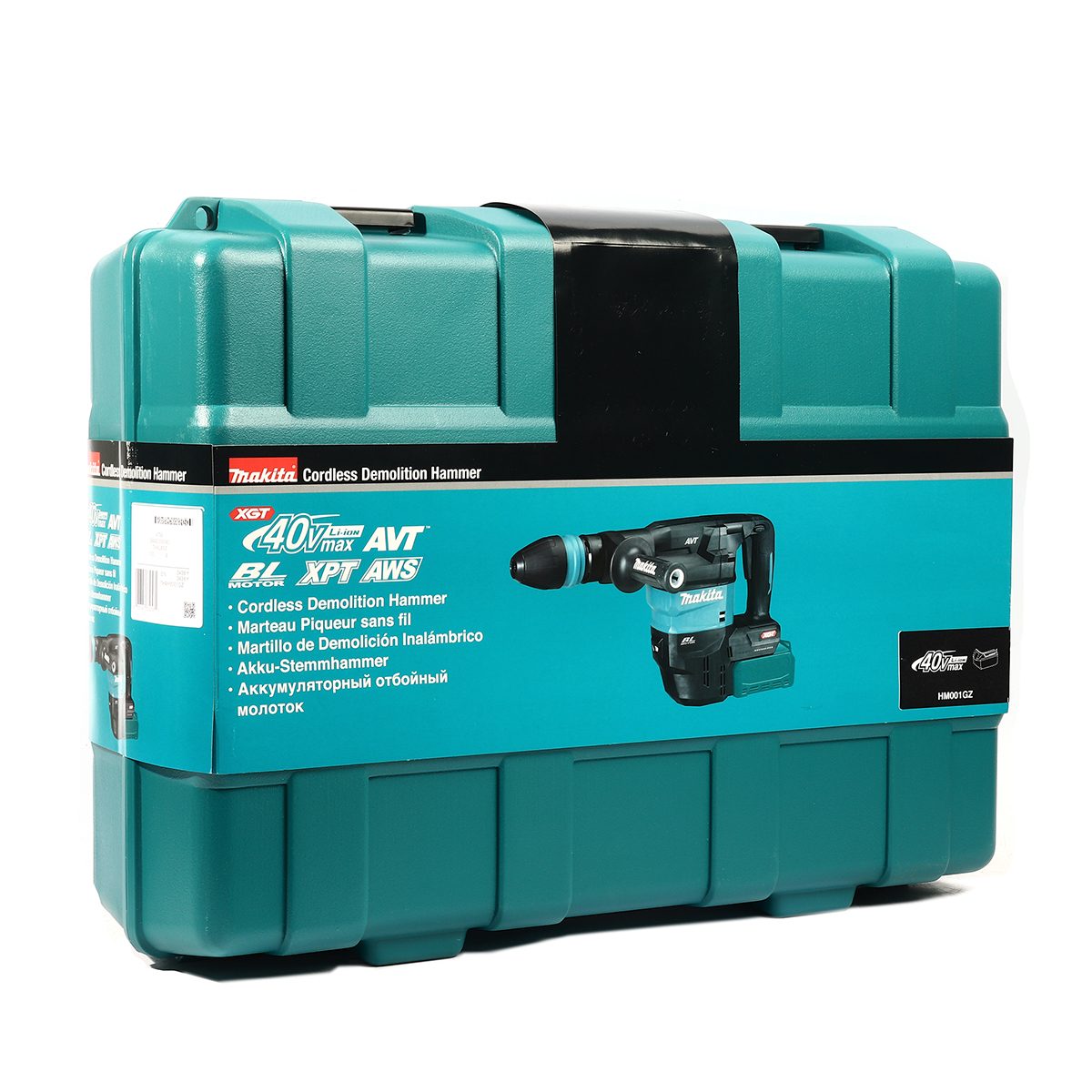 MAKITA เครื่องสกัดไร้สาย 40 โวลต์ ขนาด 18 มม. (11/16 นิ้ว) รุ่น HM001GZ ใช้กับดอกสว่าน SDS-MAX พลังงานการกระแทก EPTA 9.4 จูล ไม่รวมแบตเตอรี่