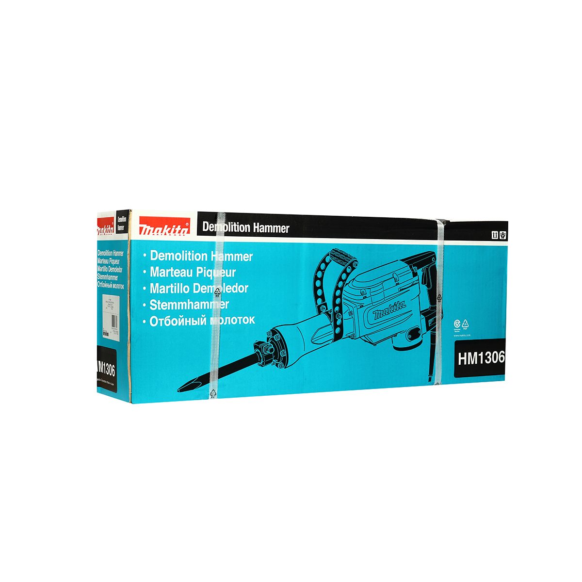 MAKITA เครื่องสกัดคอนกรีตไฟฟ้า 21.7 จูล ขนาด 30 มม. (1-3/16 นิ้ว) กำลังไฟ 1,510 วัตต์ รุ่น HM-1306 อัตราการกระแทก 1,450 ครั้ง/นาที (มากีต้า)